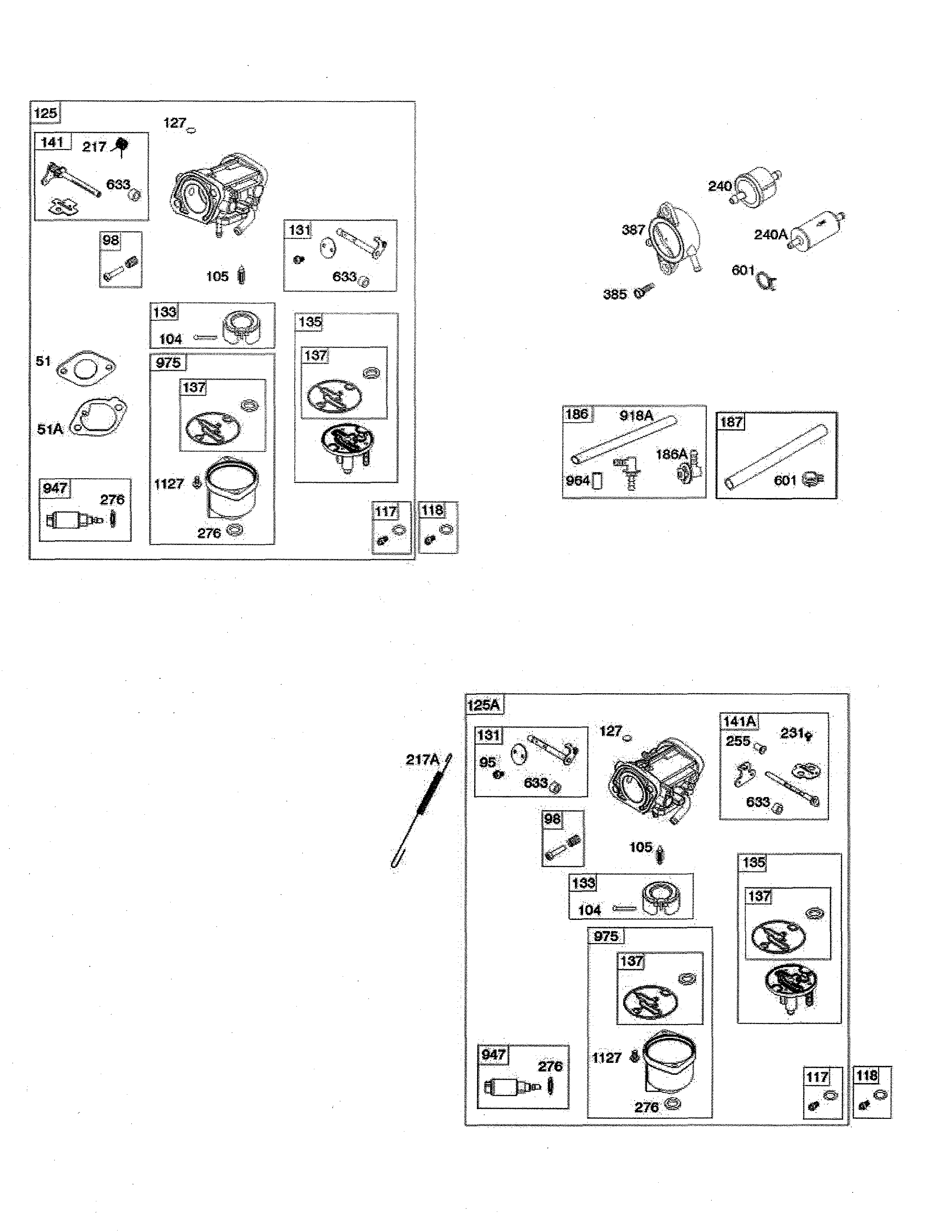Husqvarna GTH52XLS-96045005700 carburetor/fuel filter diagram