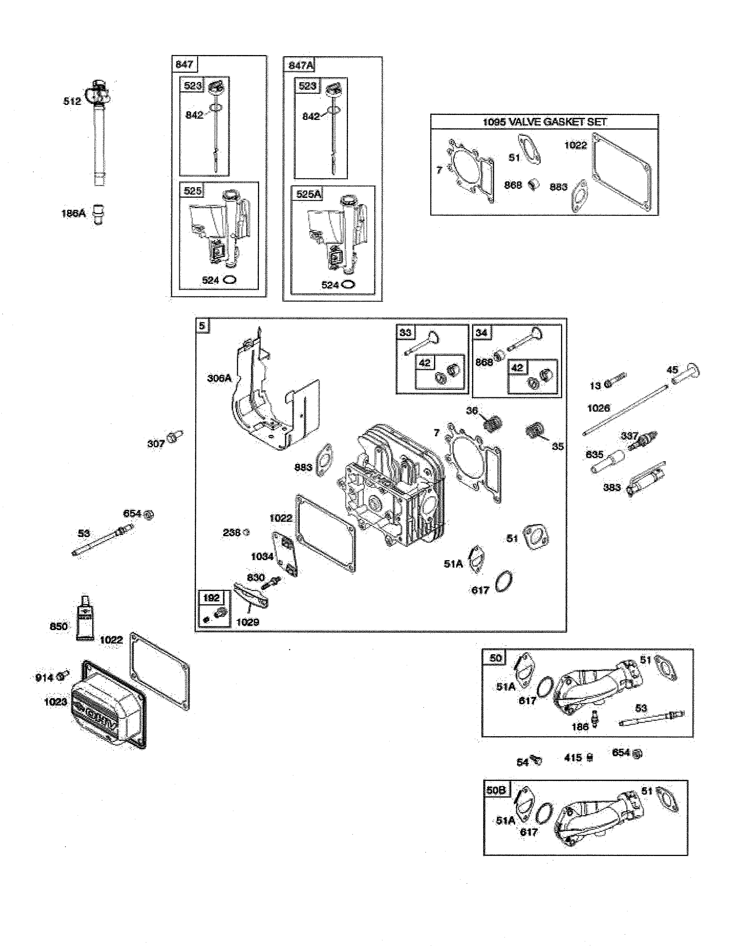 Poulan 96046007600 cylinder head/intake manifold diagram