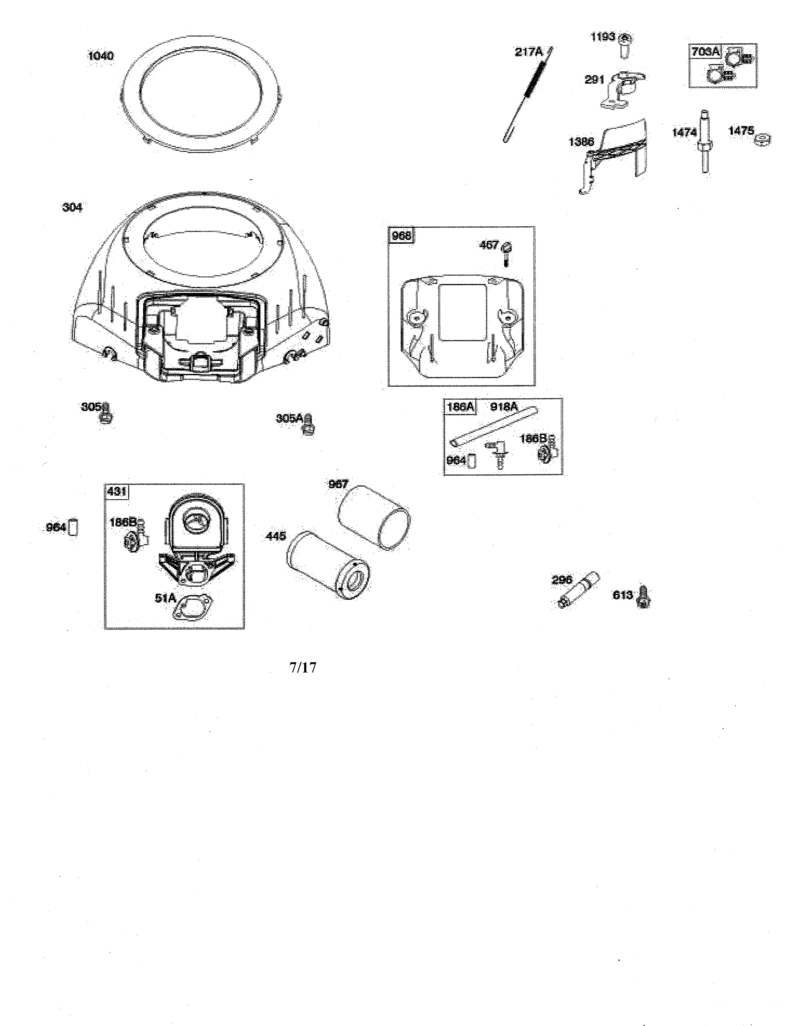 Husqvarna 96045005100 blower housing/air cleaner diagram