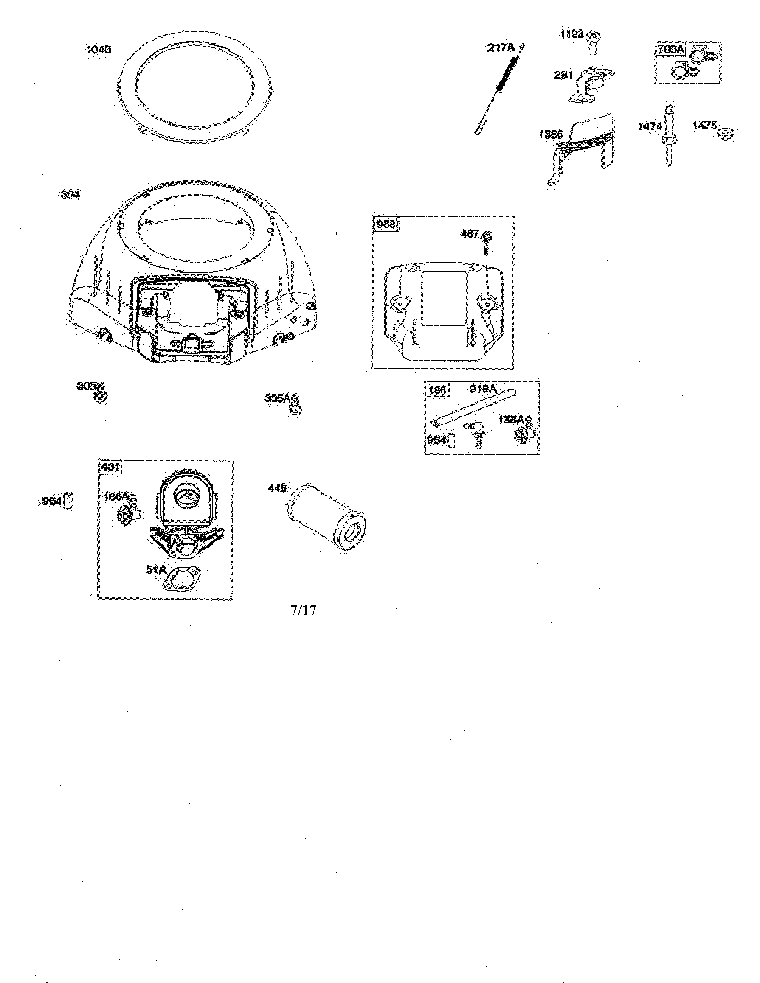 Husqvarna YTH24V54-96043025900 blower housing/air cleaner diagram