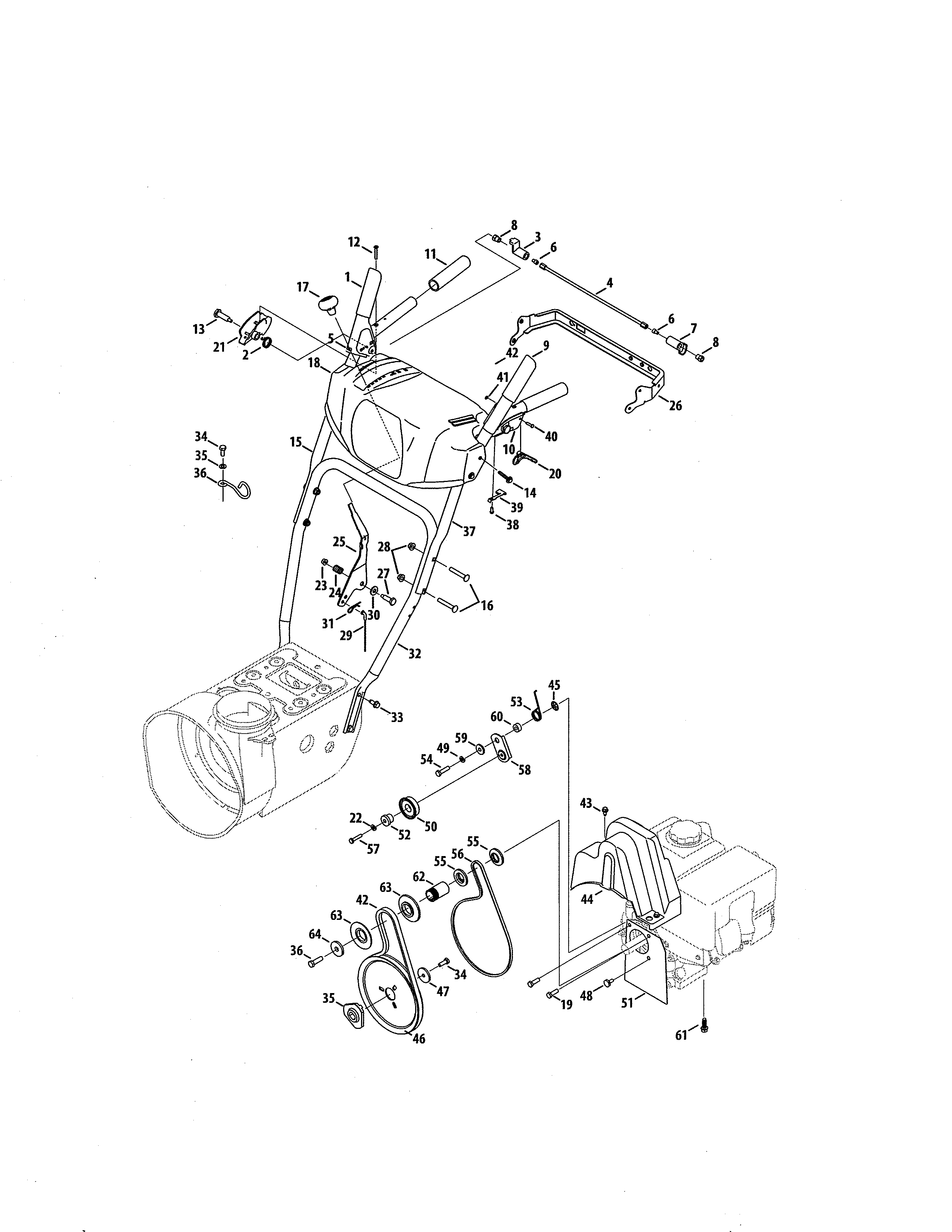 MTD 31AS5BHE799 handles diagram