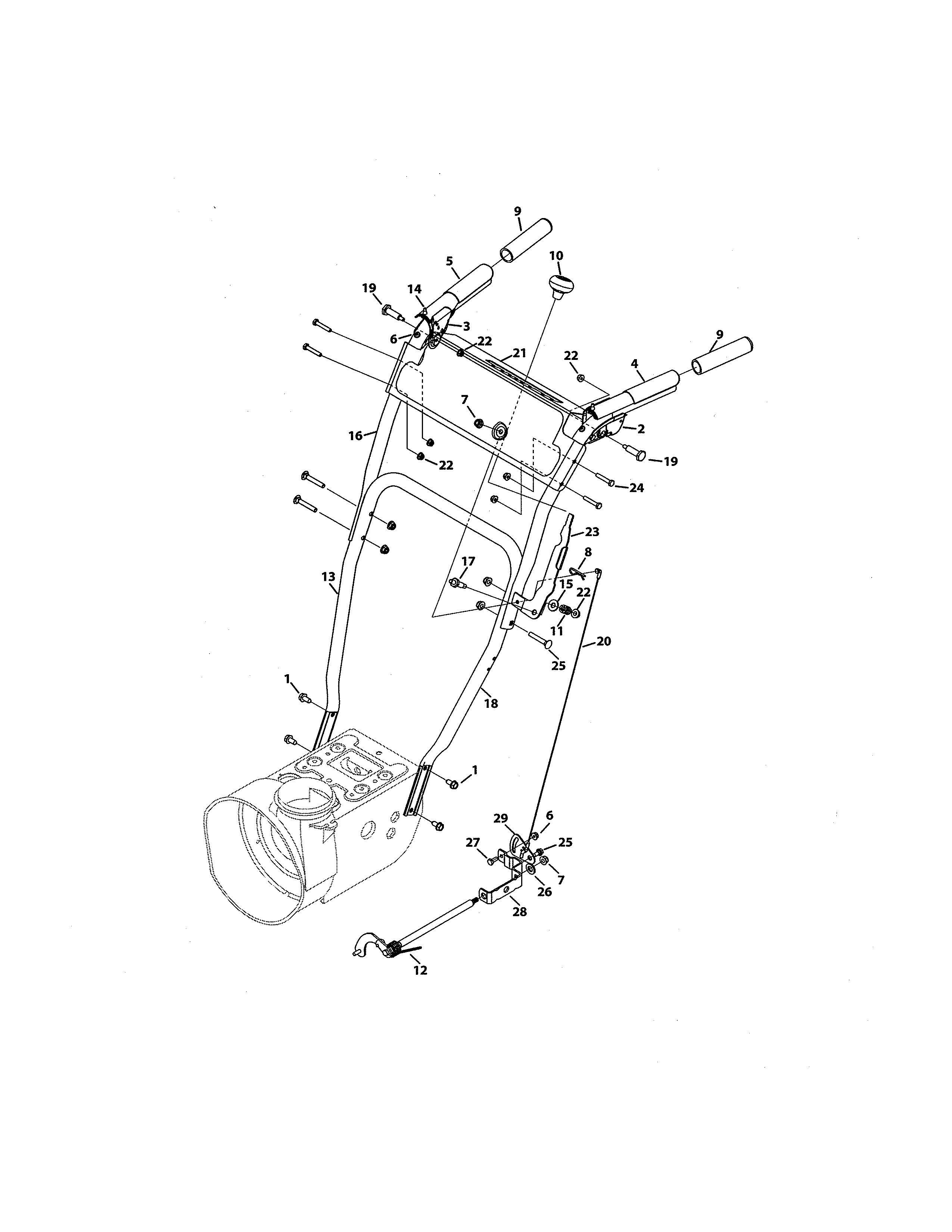 Craftsman 247884331 handles diagram