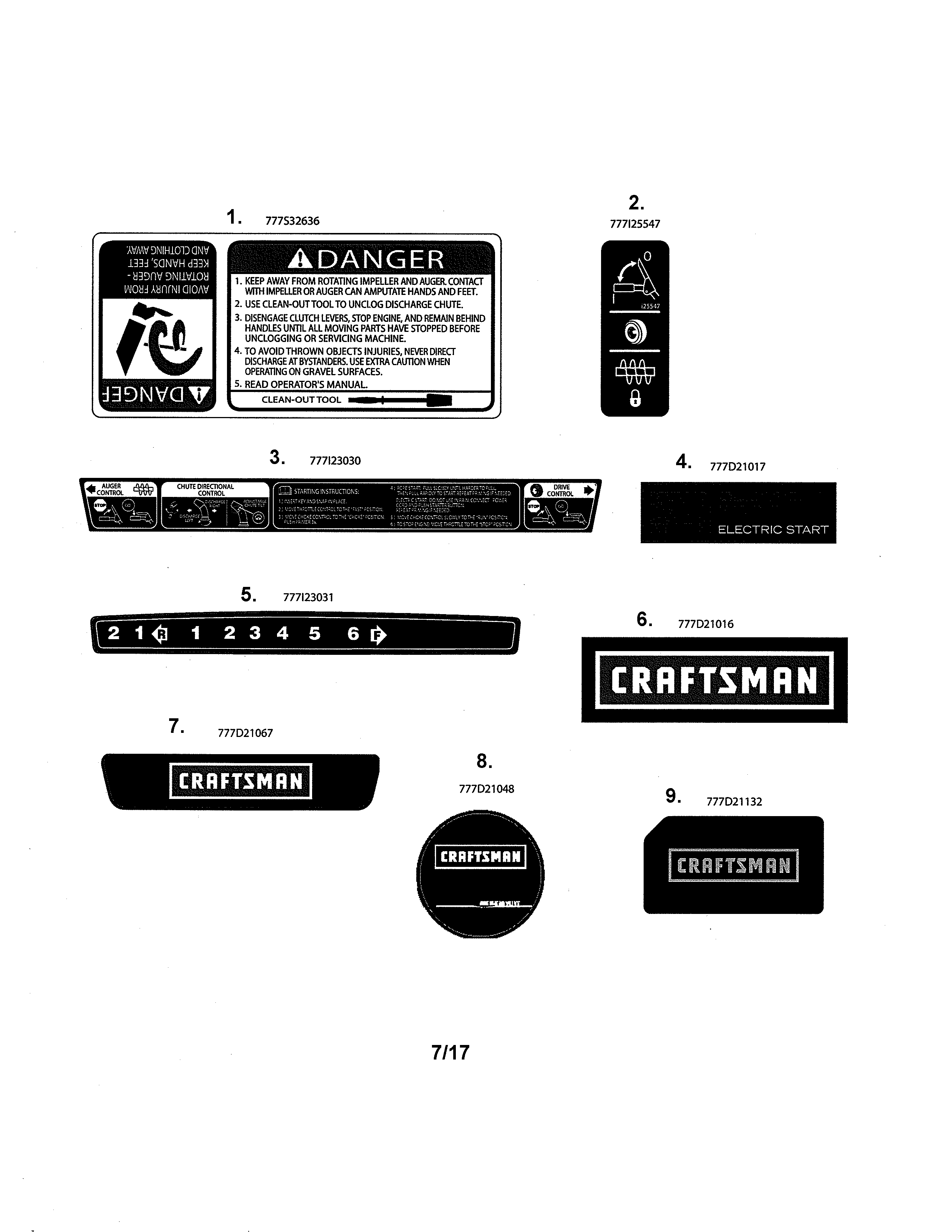 MTD 31S6BEE799 decals diagram