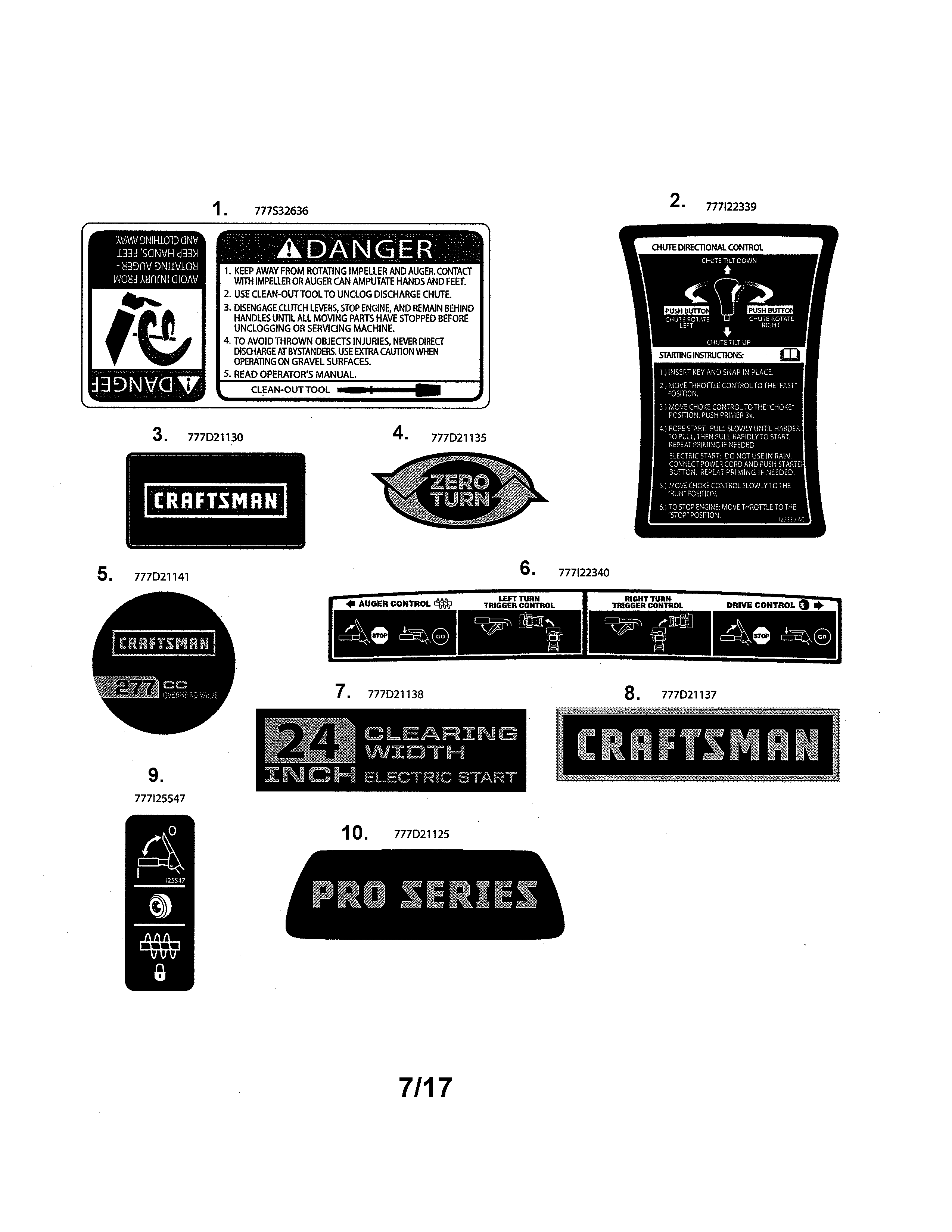 Craftsman 247888702 decals diagram
