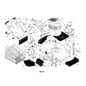 Husqvarna HU775H-96145000700 engine/housing/handle diagram
