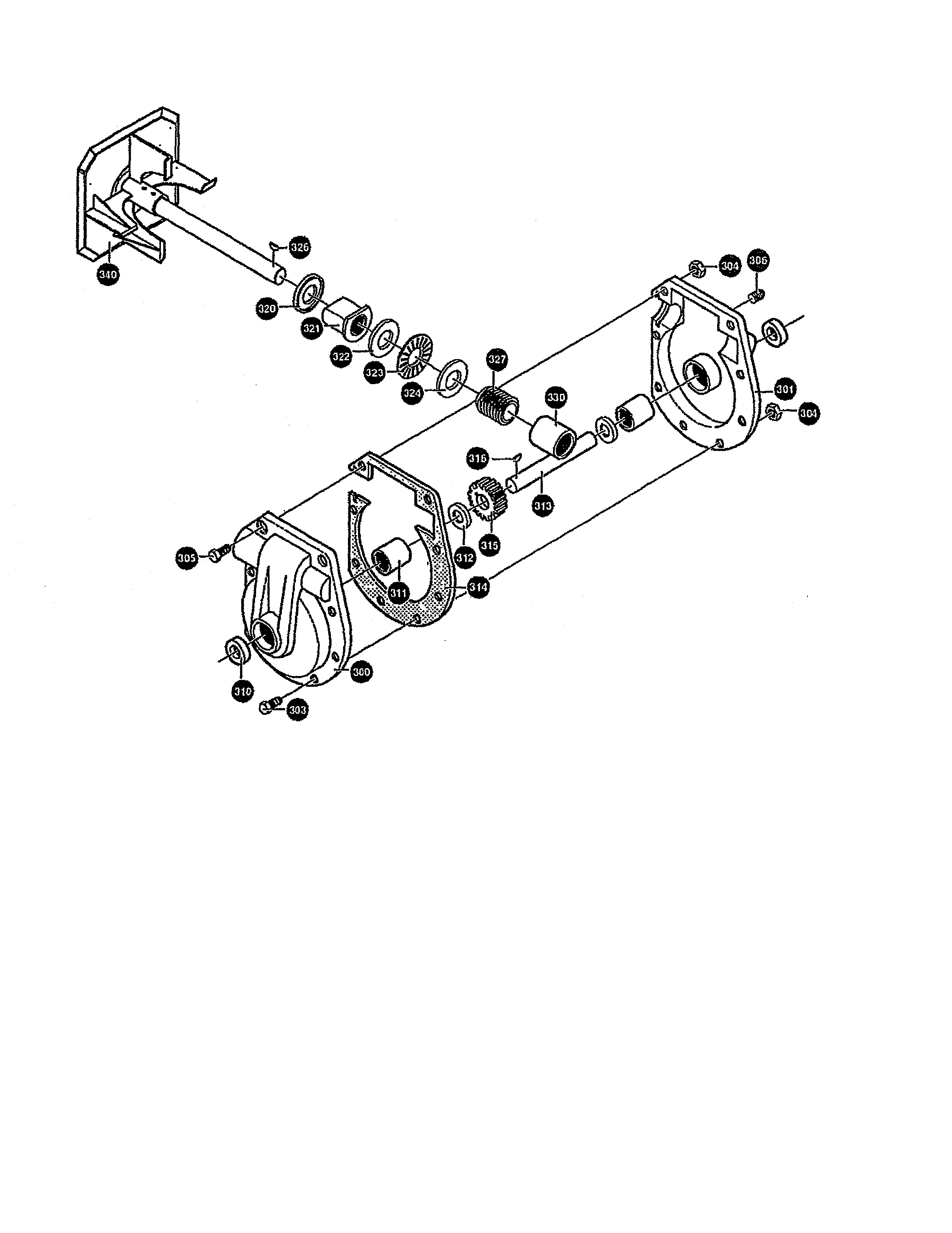 Noma G2474010 gear case assembly diagram