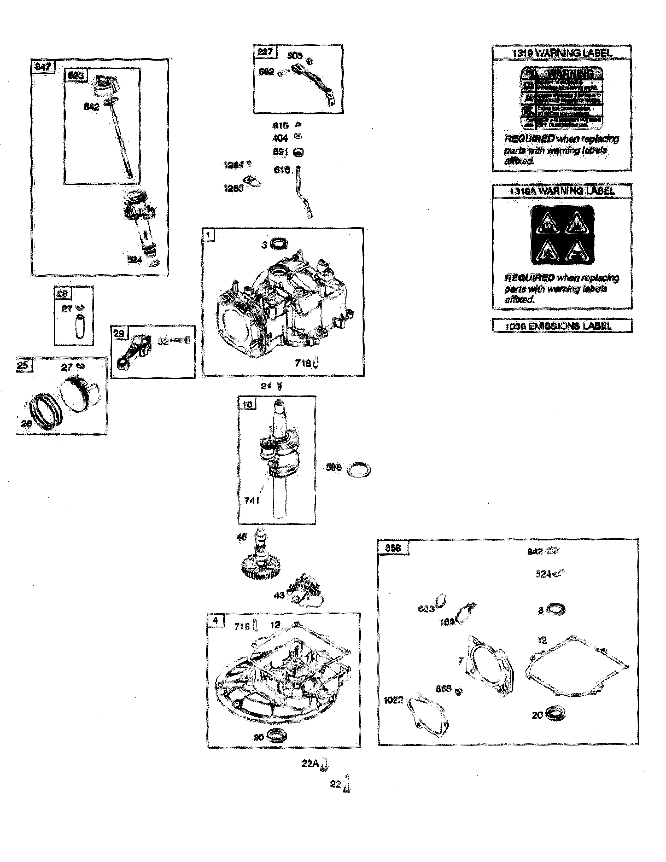 Husqvarna LC221A-96145003500 cylinder/crankshaft/gasket set diagram