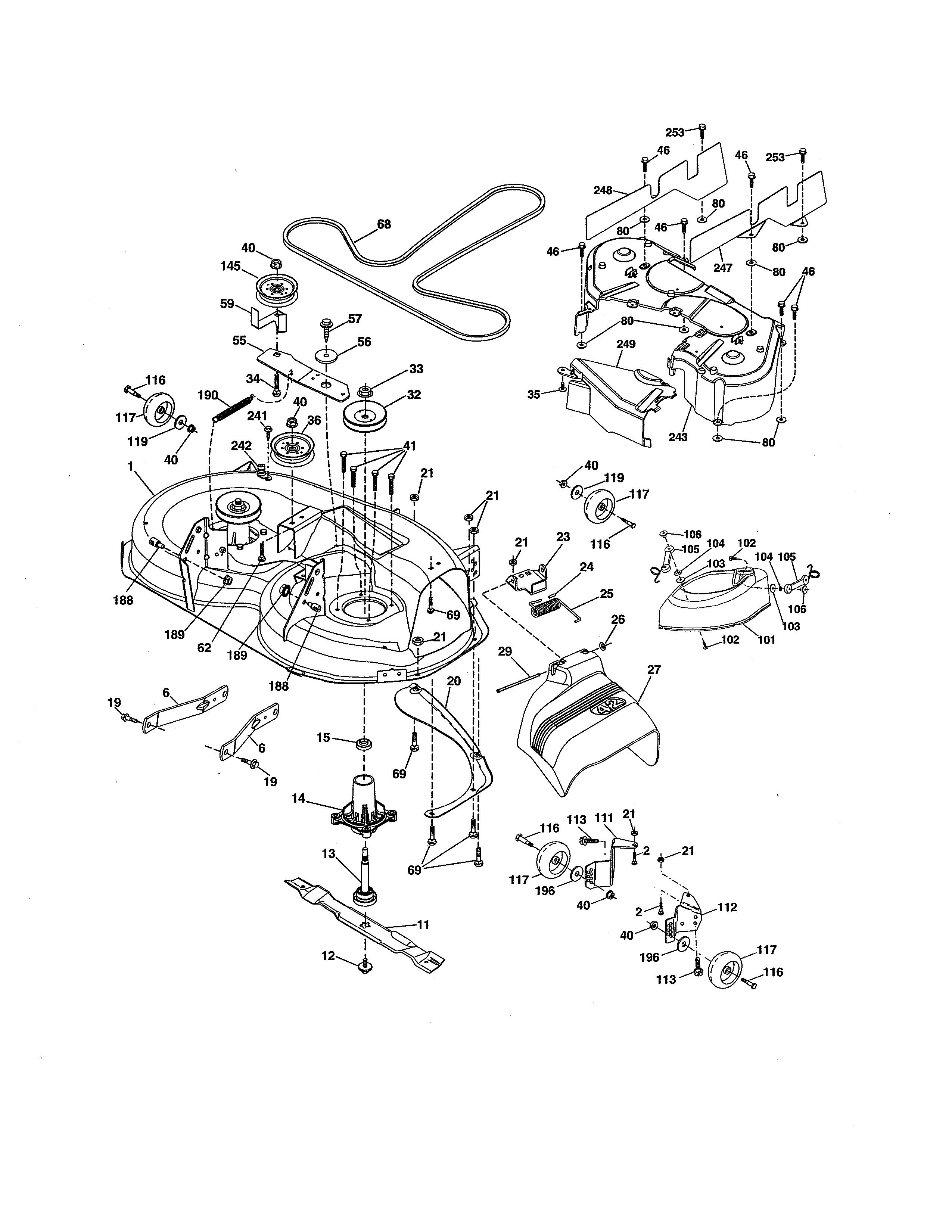 Craftsman 917990040 mower diagram
