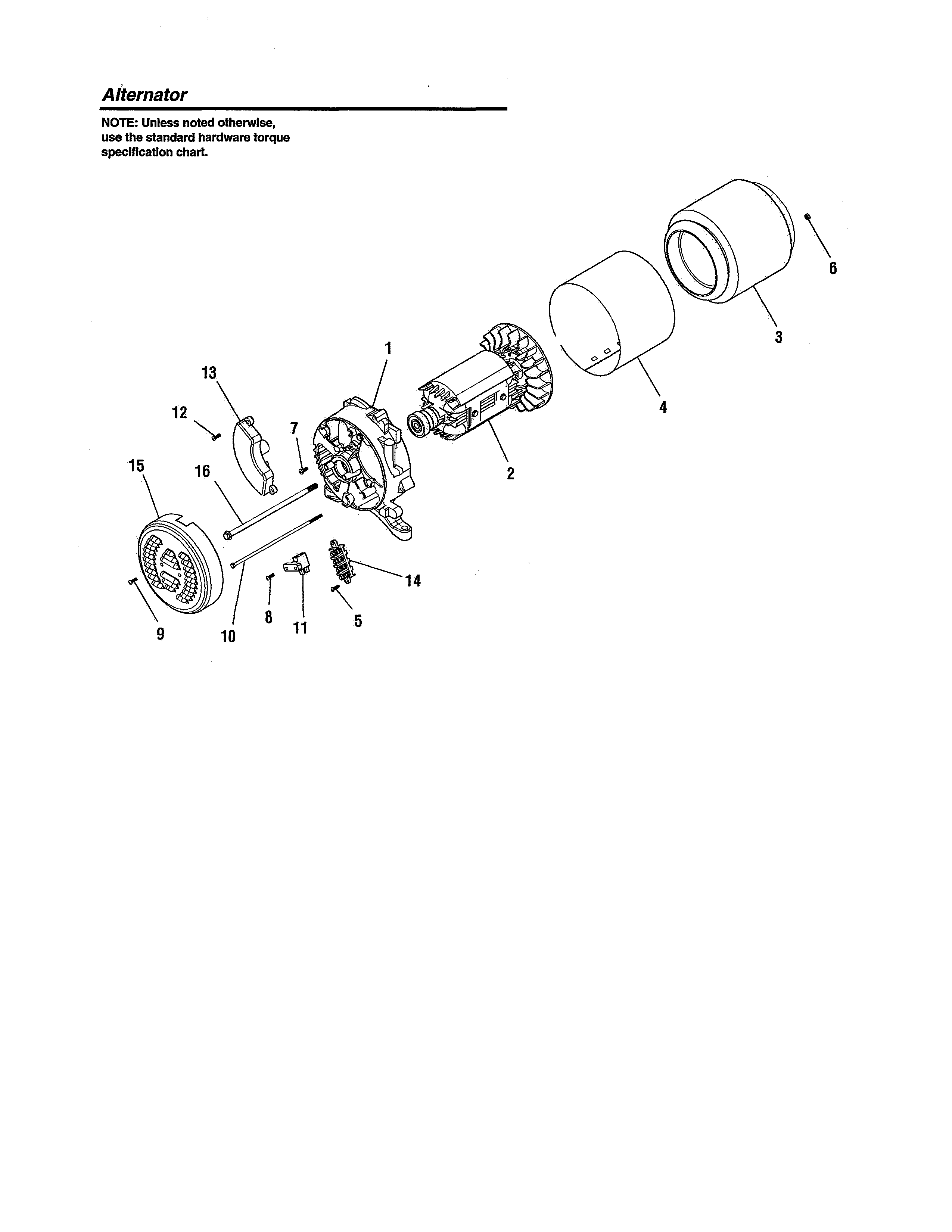 Troybilt 030477A-01 alternator diagram