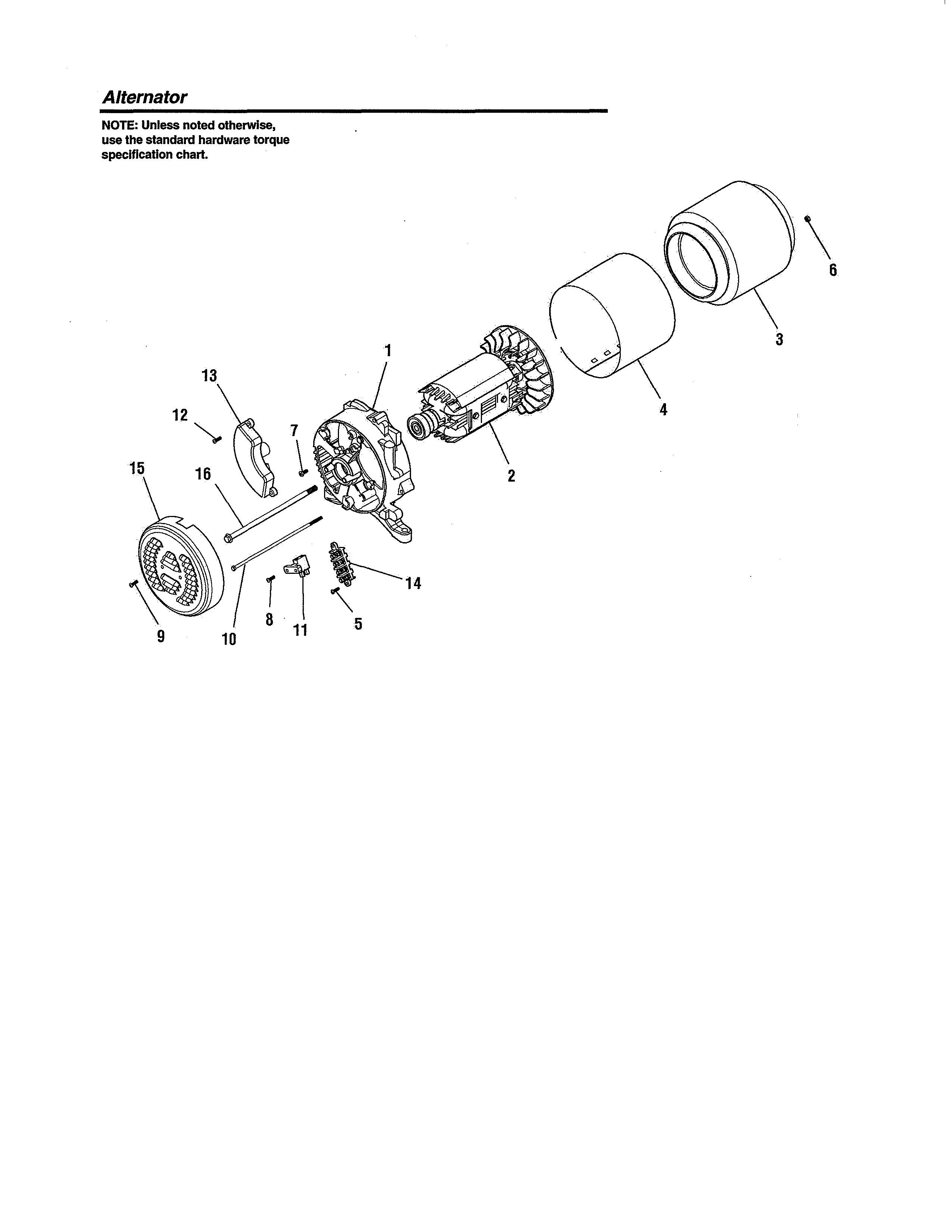 Troybilt R030477 alternator diagram