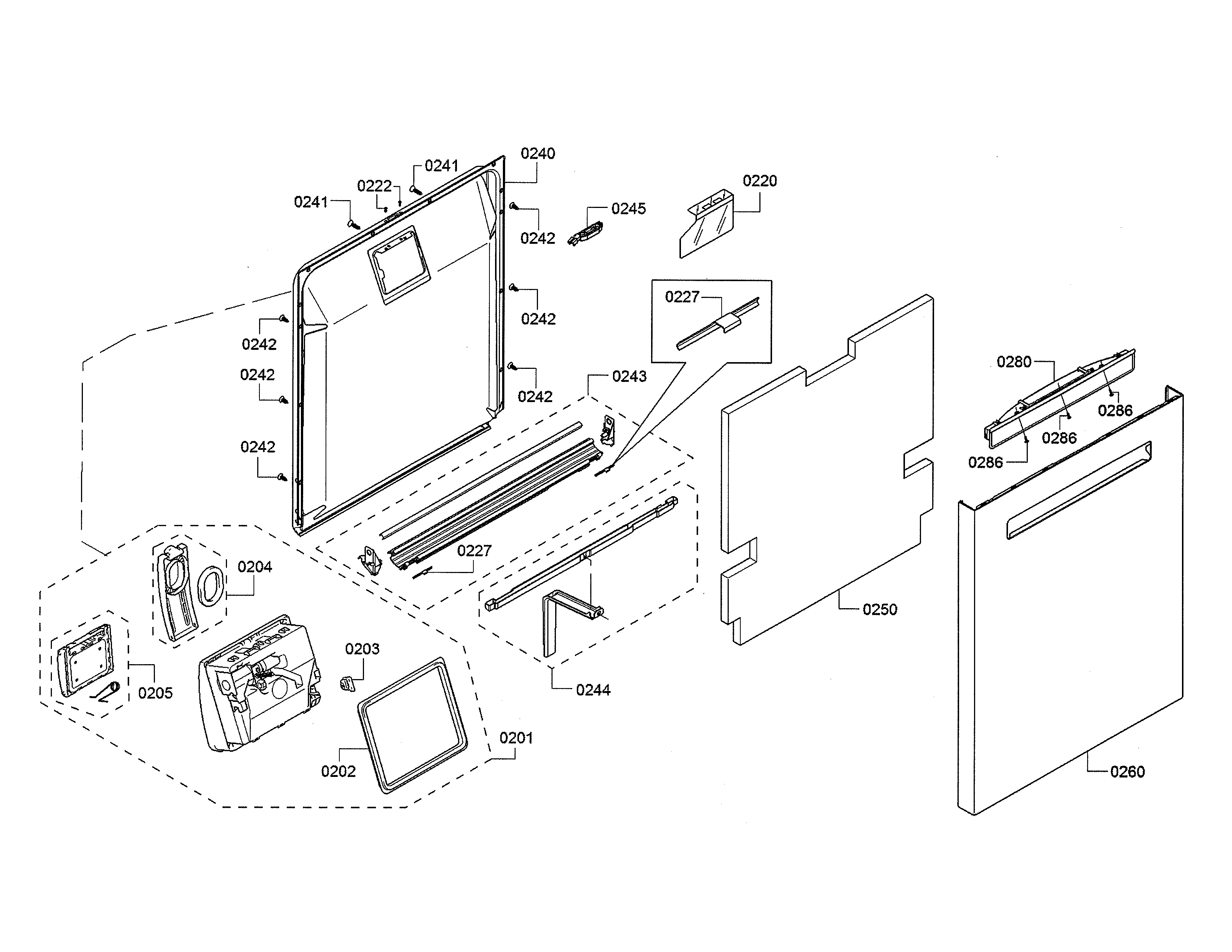 Bosch SHP865WF2N/01 door/dispenser diagram