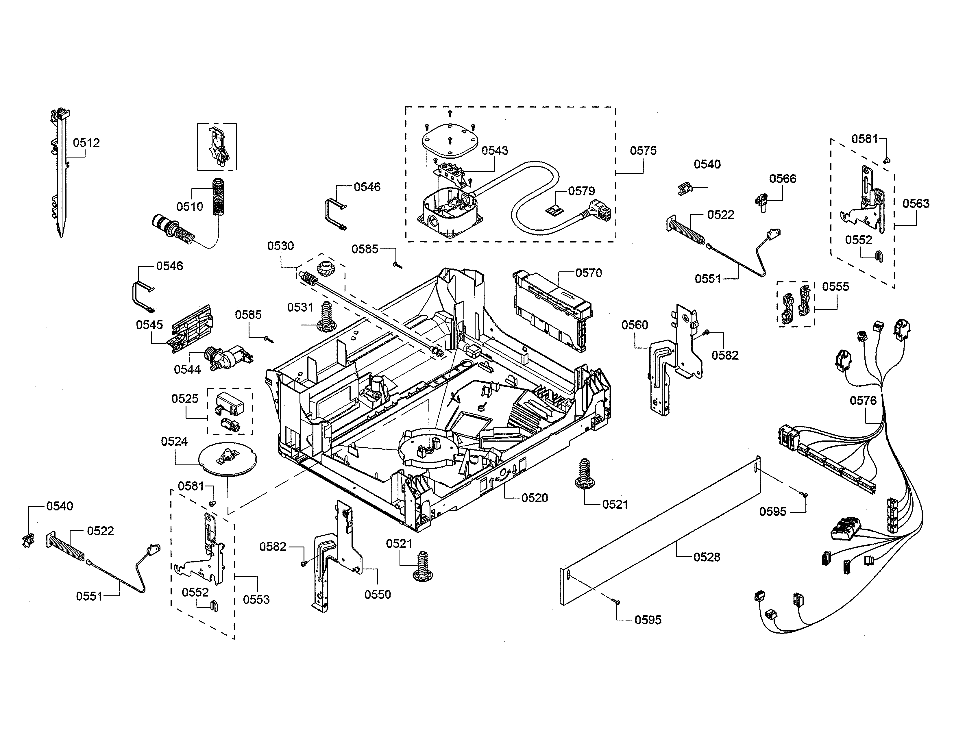 Bosch SHP865WF2N/01 base/power cord diagram