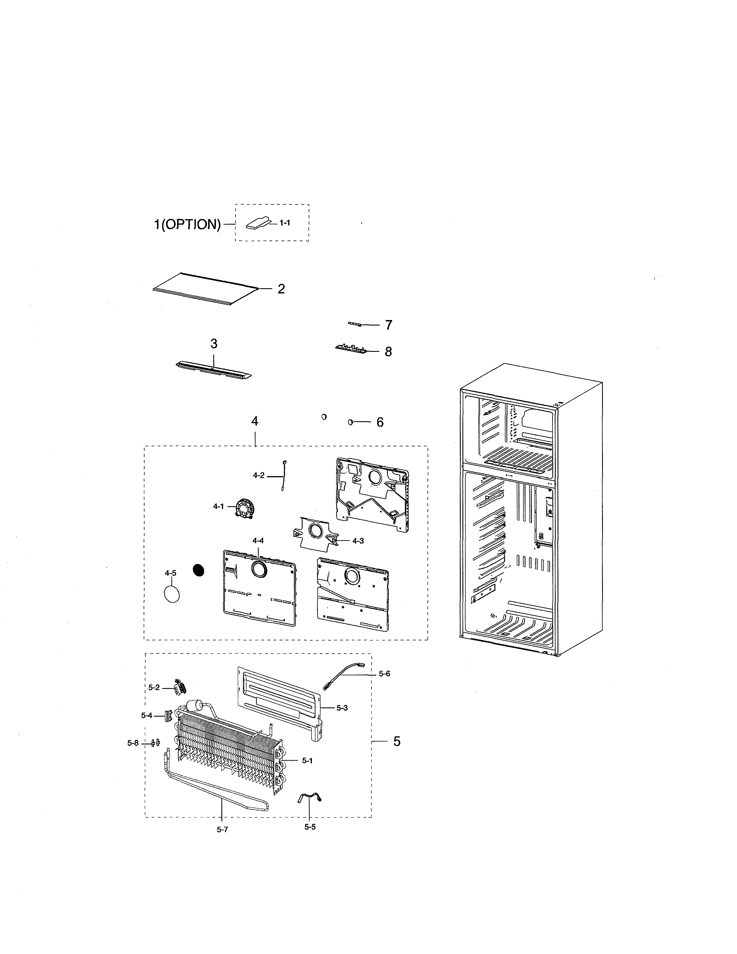 Samsung RT21M6213SG/AA-00 freezing compartment diagram