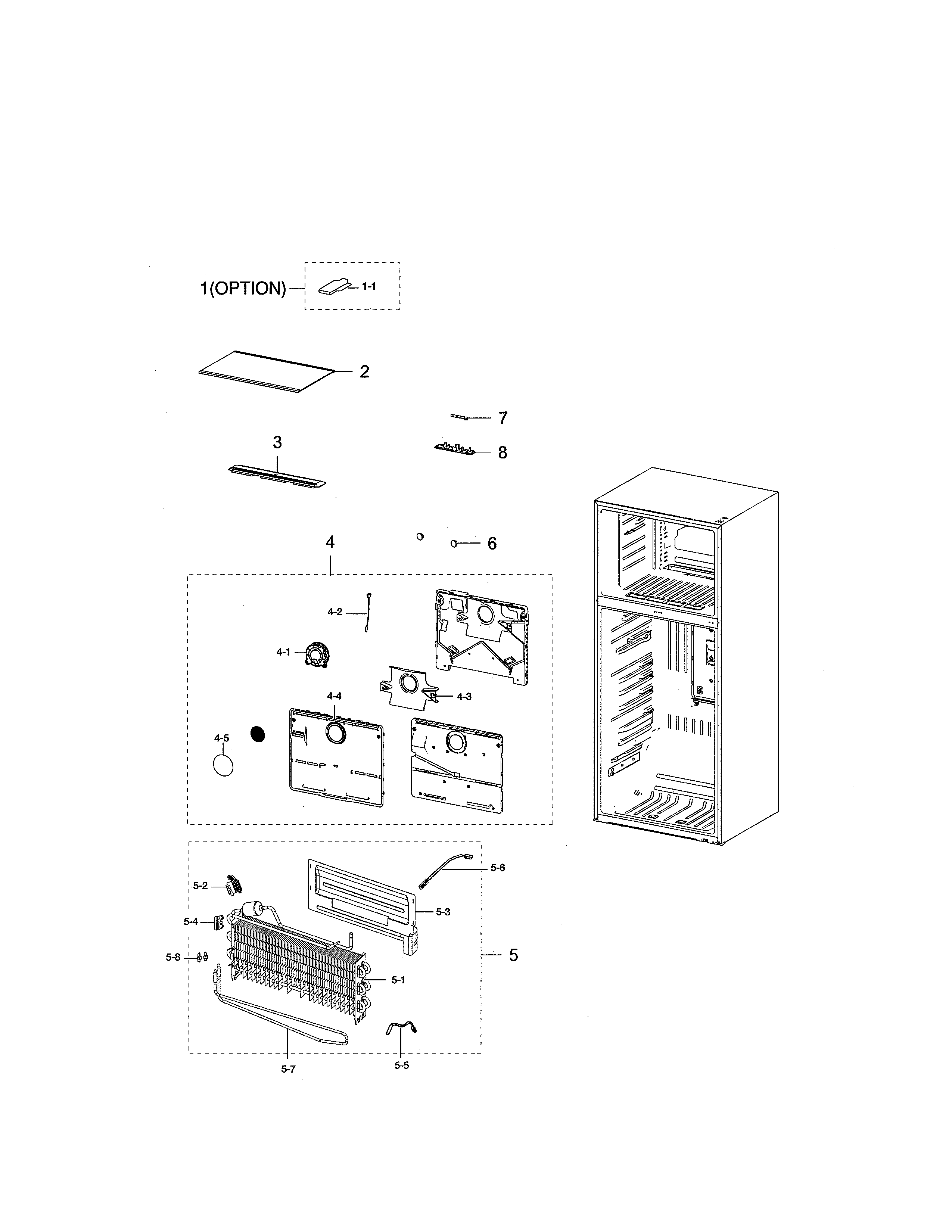 Samsung RT21M6213SR/AA-00 freezing compartment diagram