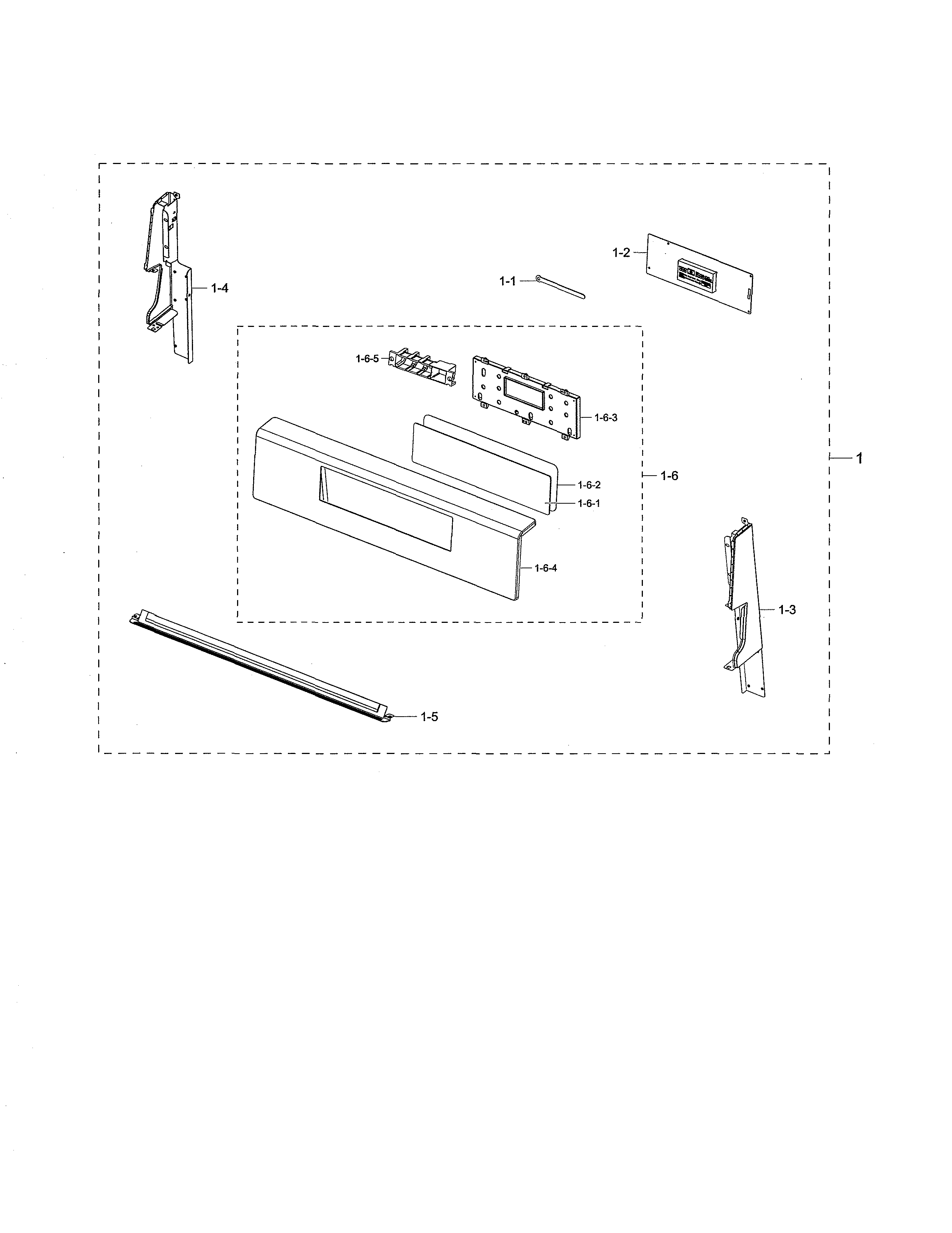 Samsung NX58M5600SW/AA-00 control box assembly diagram