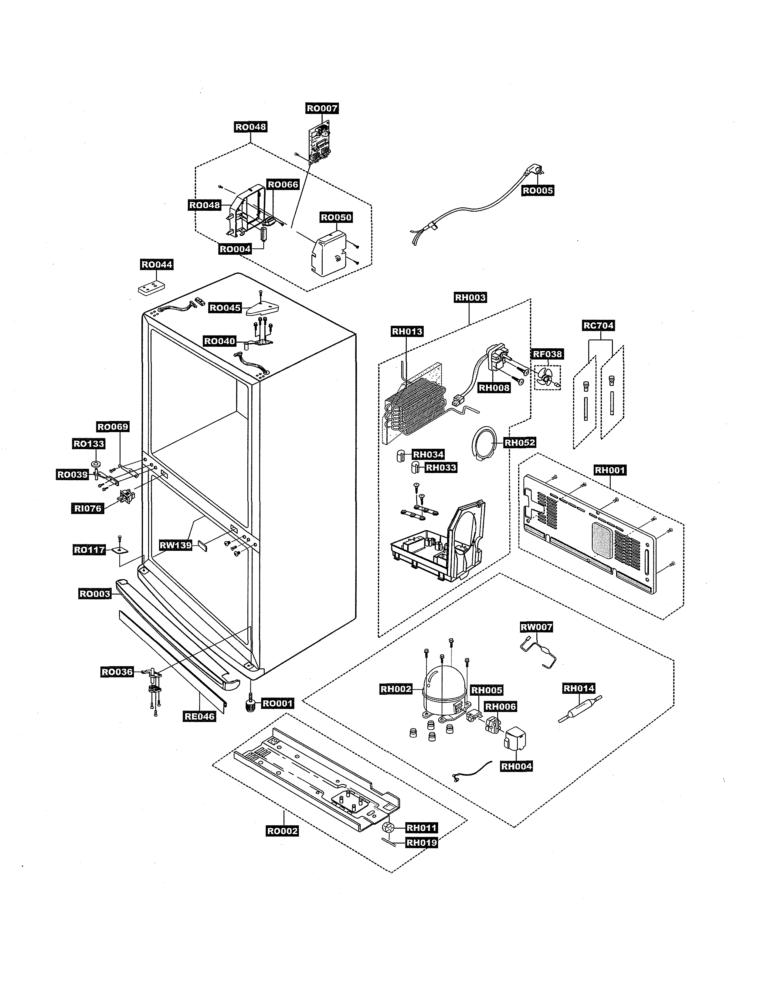 Samsung RB193KASB/XAC-00 unit diagram