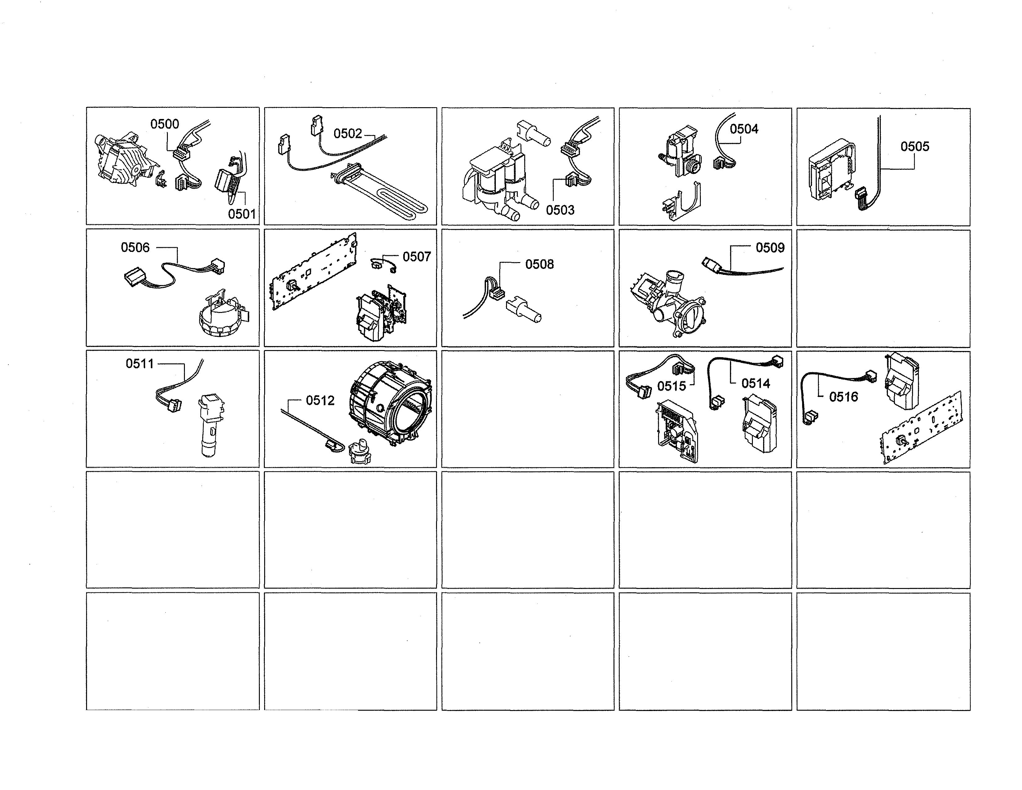 Bosch WAW285H2UC/09 cable harness diagram