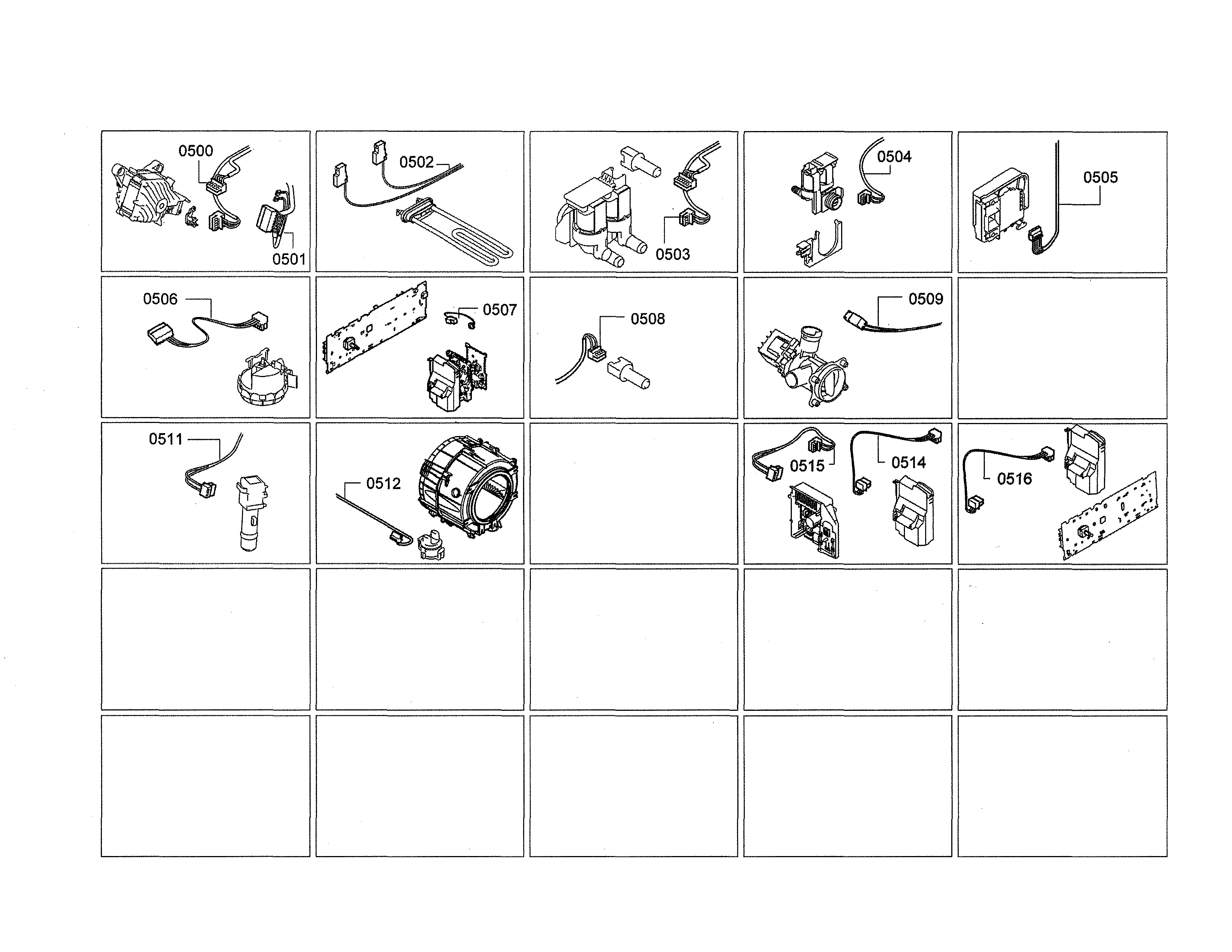 Bosch WAW285H2UC/14 cable harness diagram