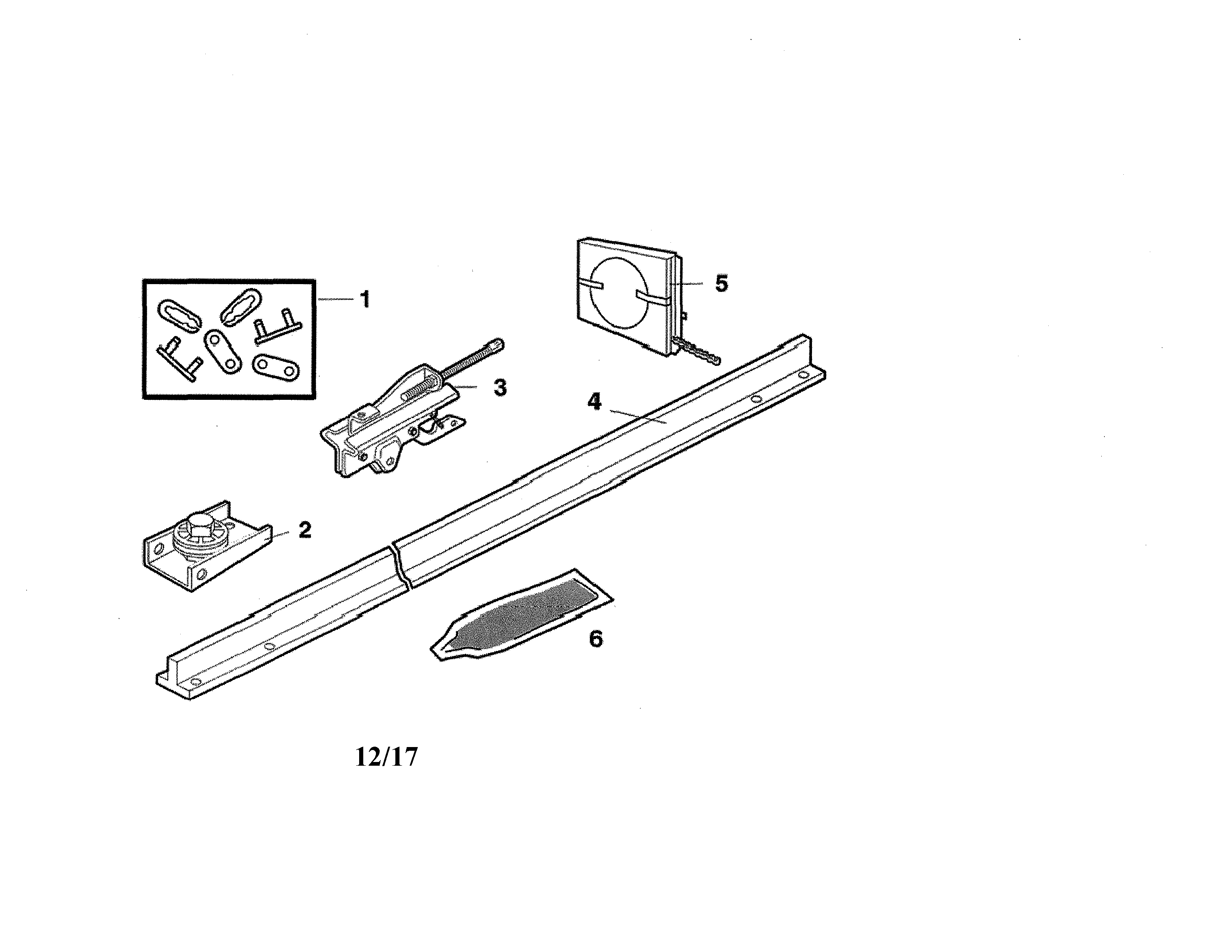Chamberlain 1256R rail assembly diagram