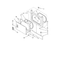 Whirlpool LTE6234DQ0 dryer front panel & door diagram