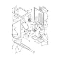 Whirlpool LTE6234DQ0 dryer cabinet & motor diagram