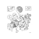 Frigidaire FFFW5100PW0 motor/tub diagram