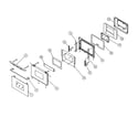 Dacor ECD230SCH double oven door assembly diagram