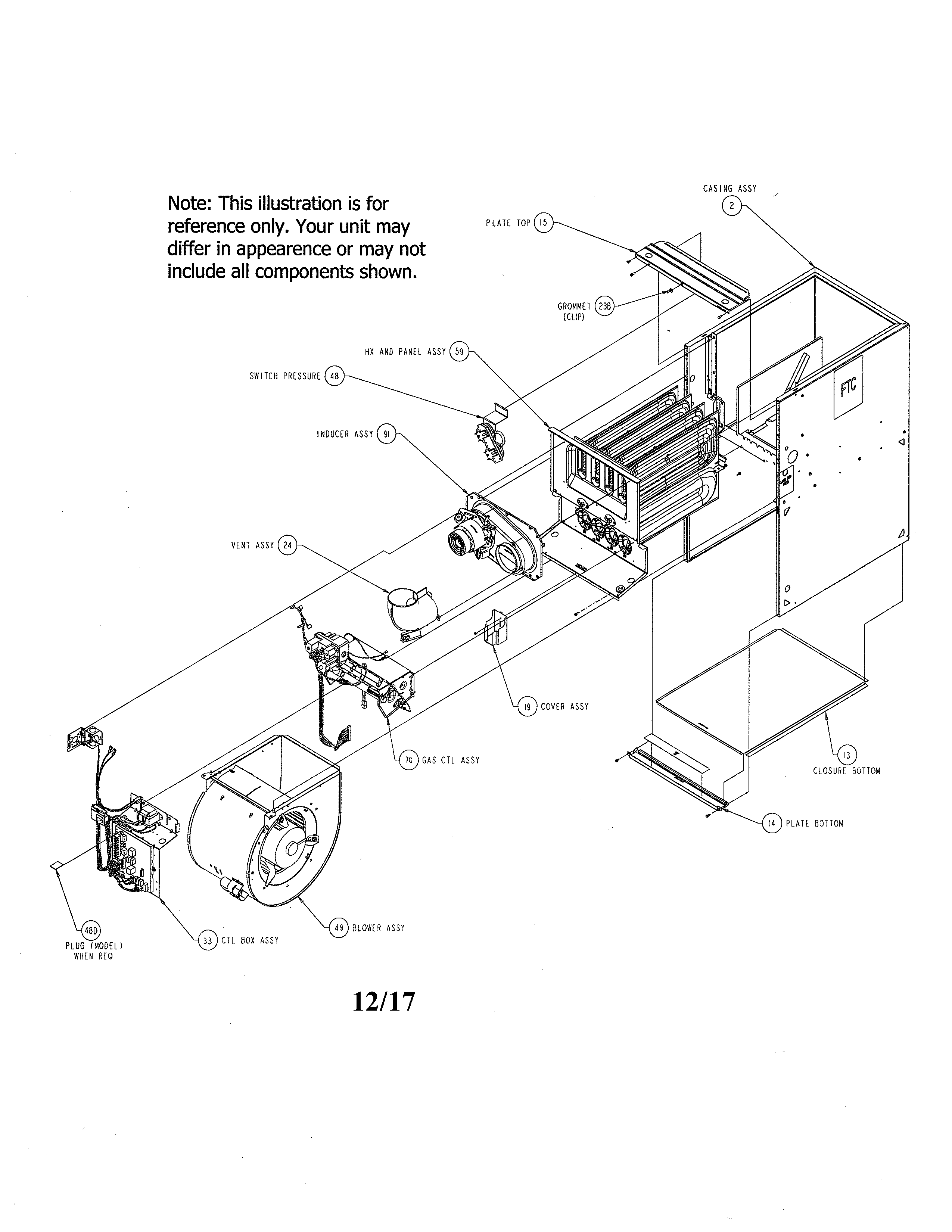 Carrier 58CVX110-11120 unit diagram