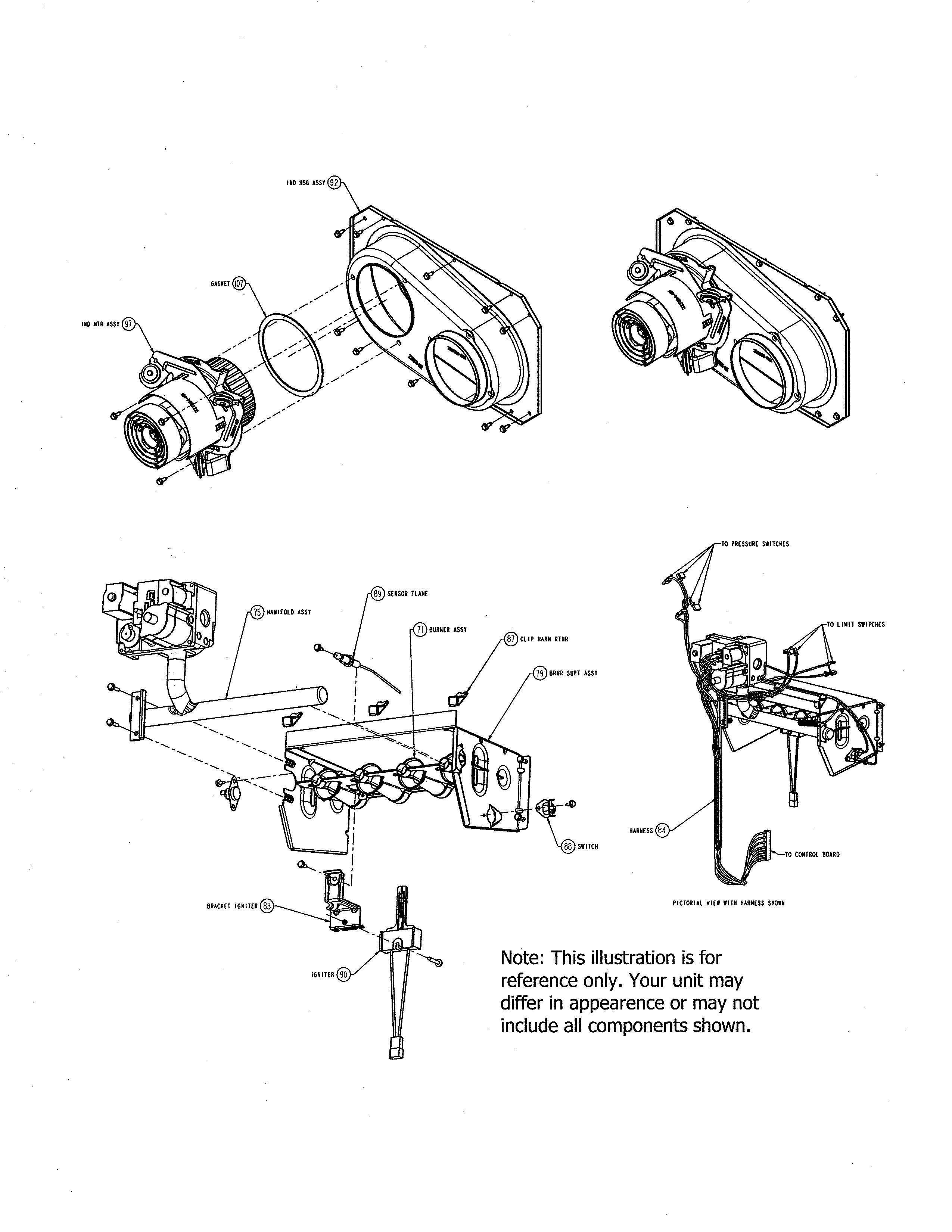 Carrier 58CVX110-11120 inducer/gas control diagram