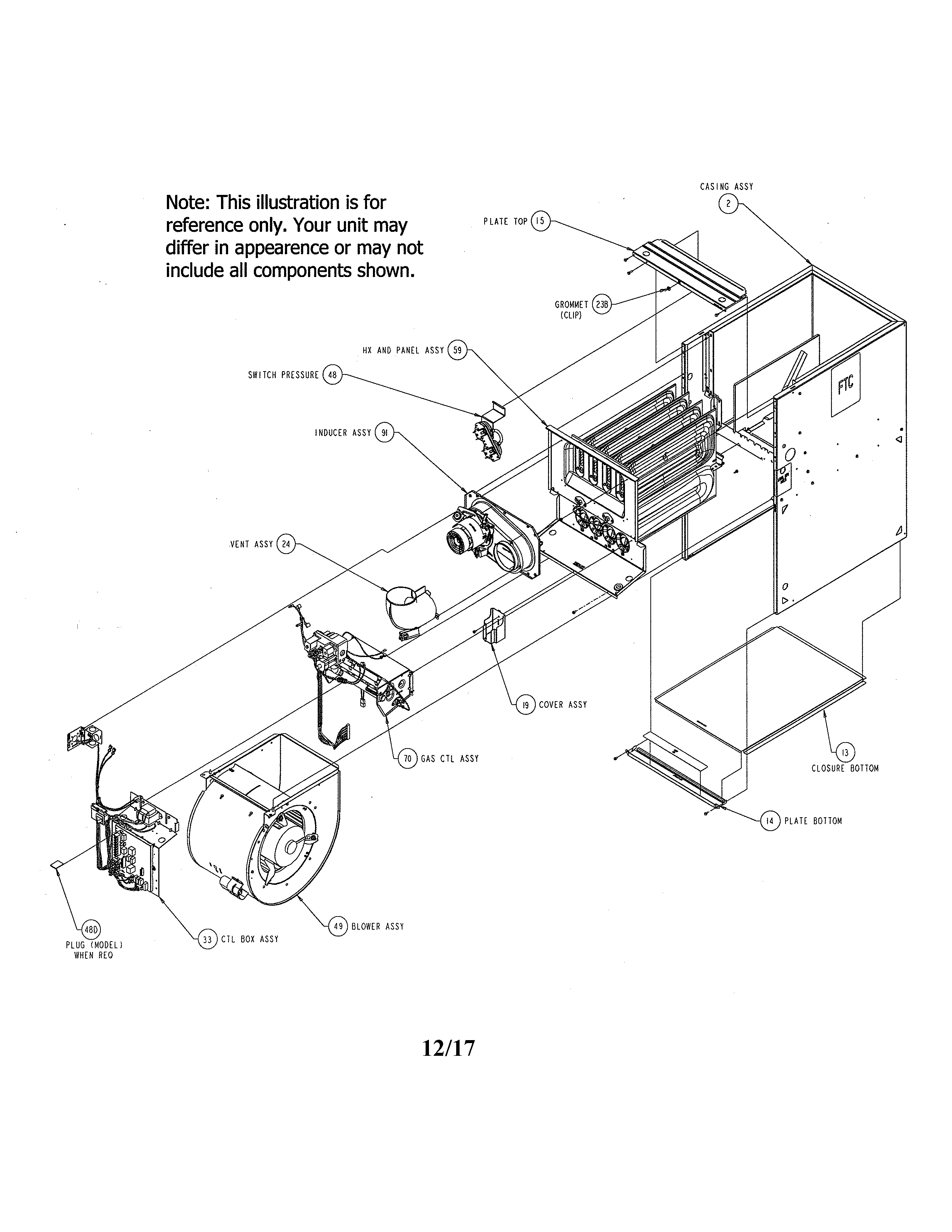 Carrier 58CVX110-10120 unit diagram