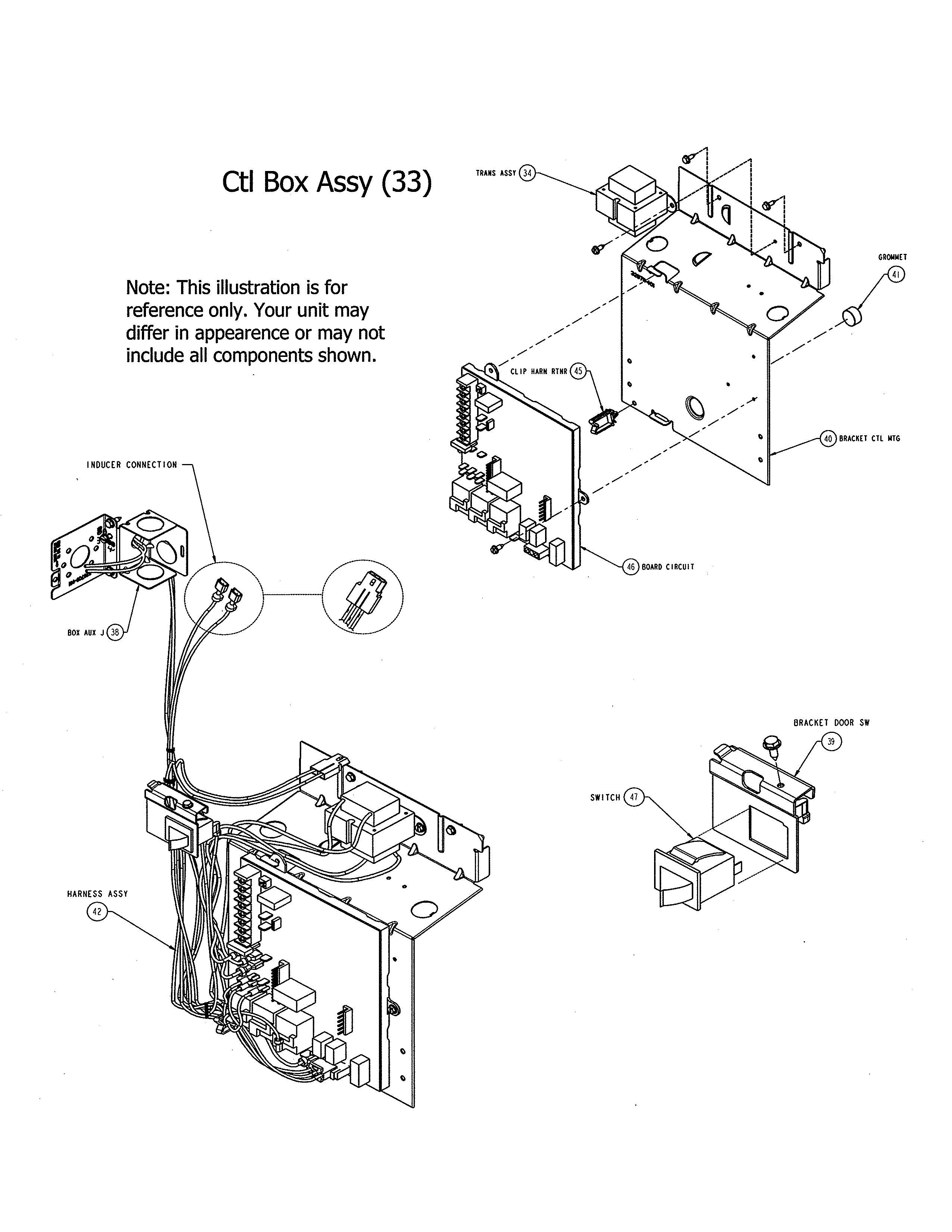 Carrier 58CVX110-10122 control box assembly diagram