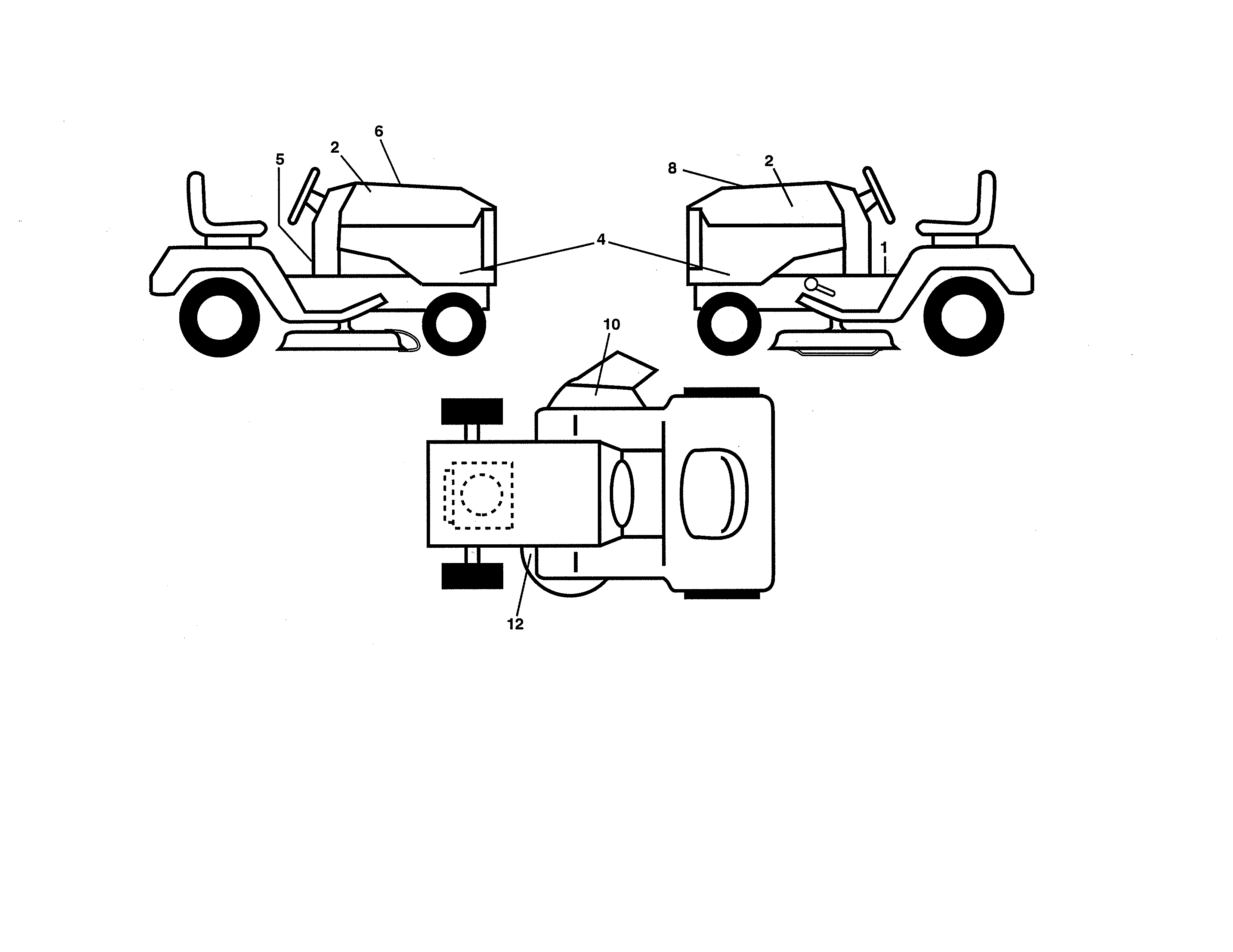 Husqvarna YTH20K42-96043027500 decals diagram