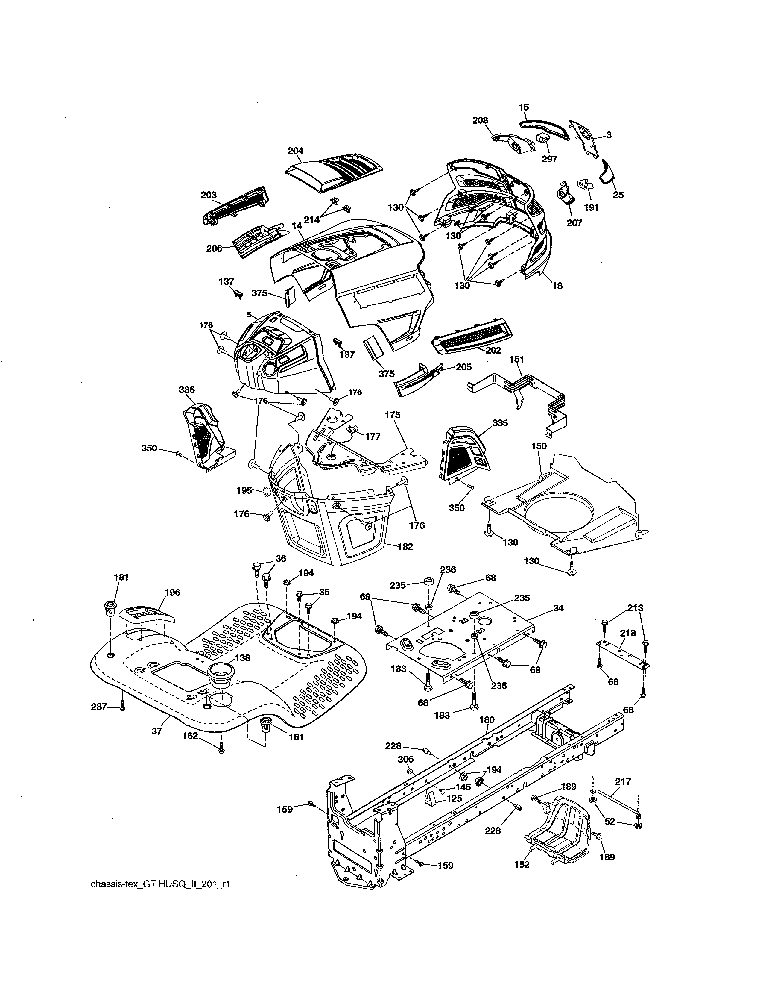 Husqvarna 917223810 chassis diagram