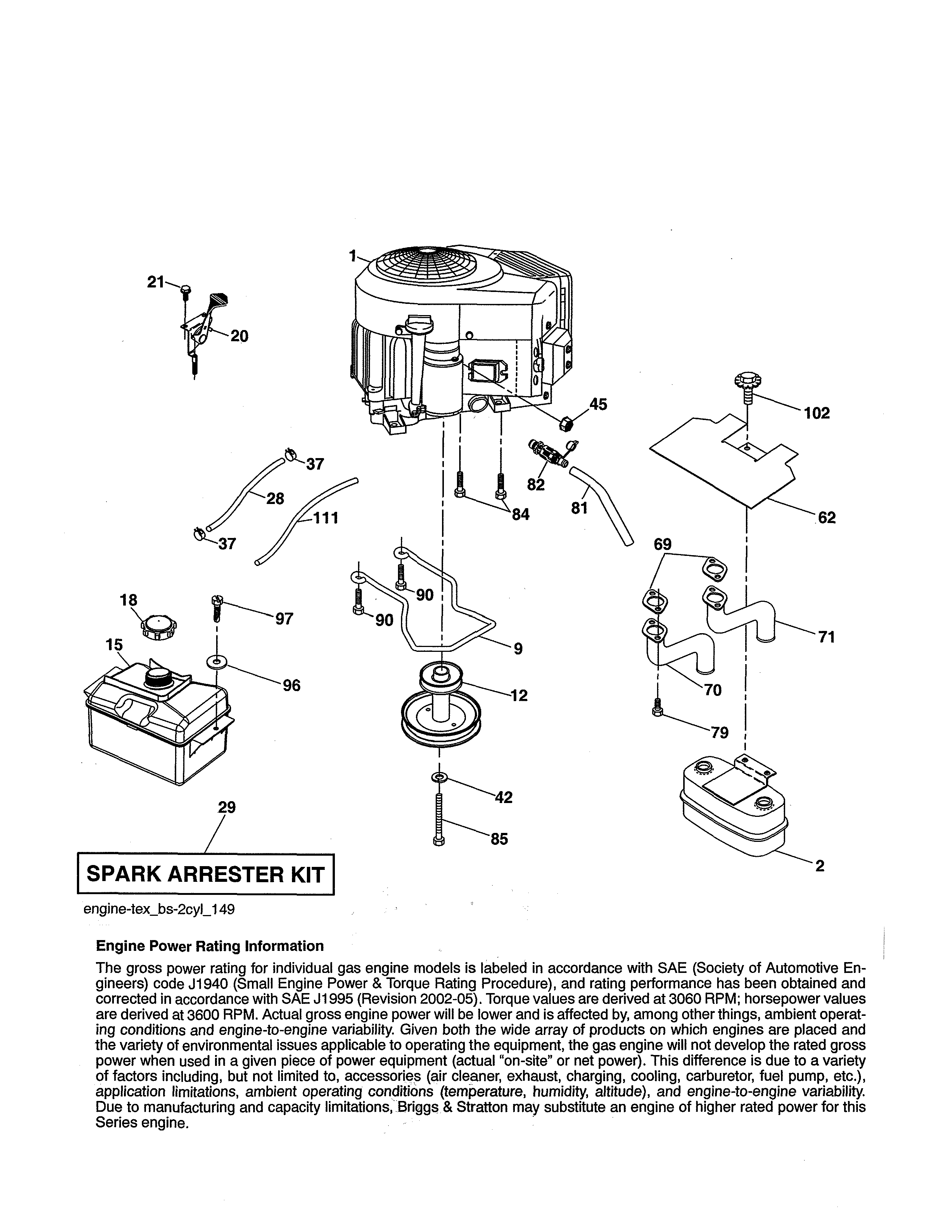Husqvarna YTH2246-917223905 engine diagram