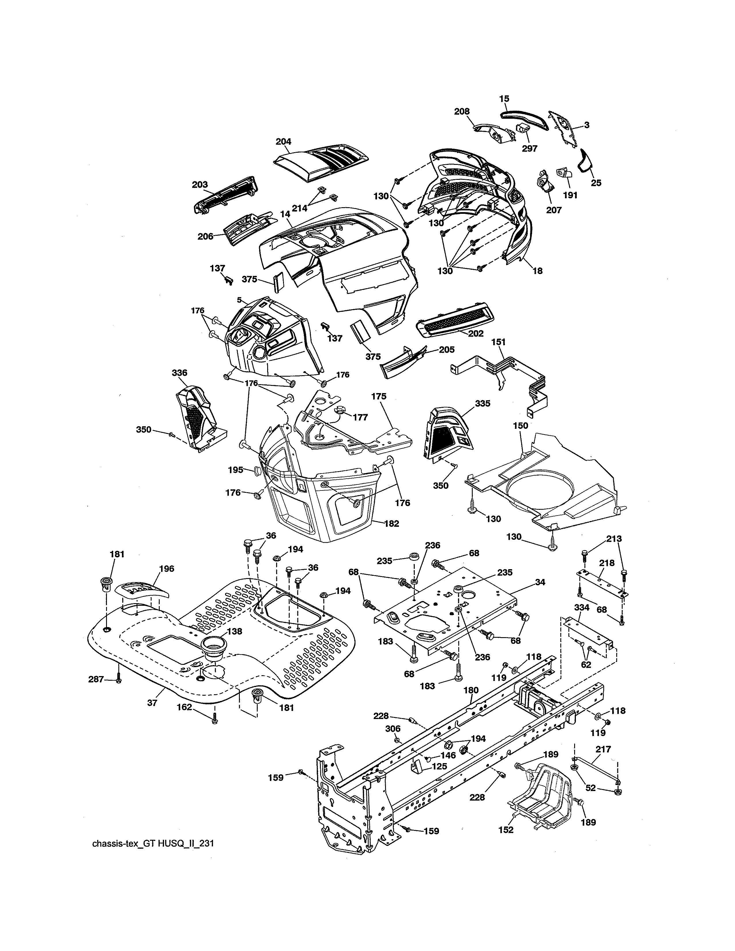 Husqvarna YTH1846-917223830 chassis diagram