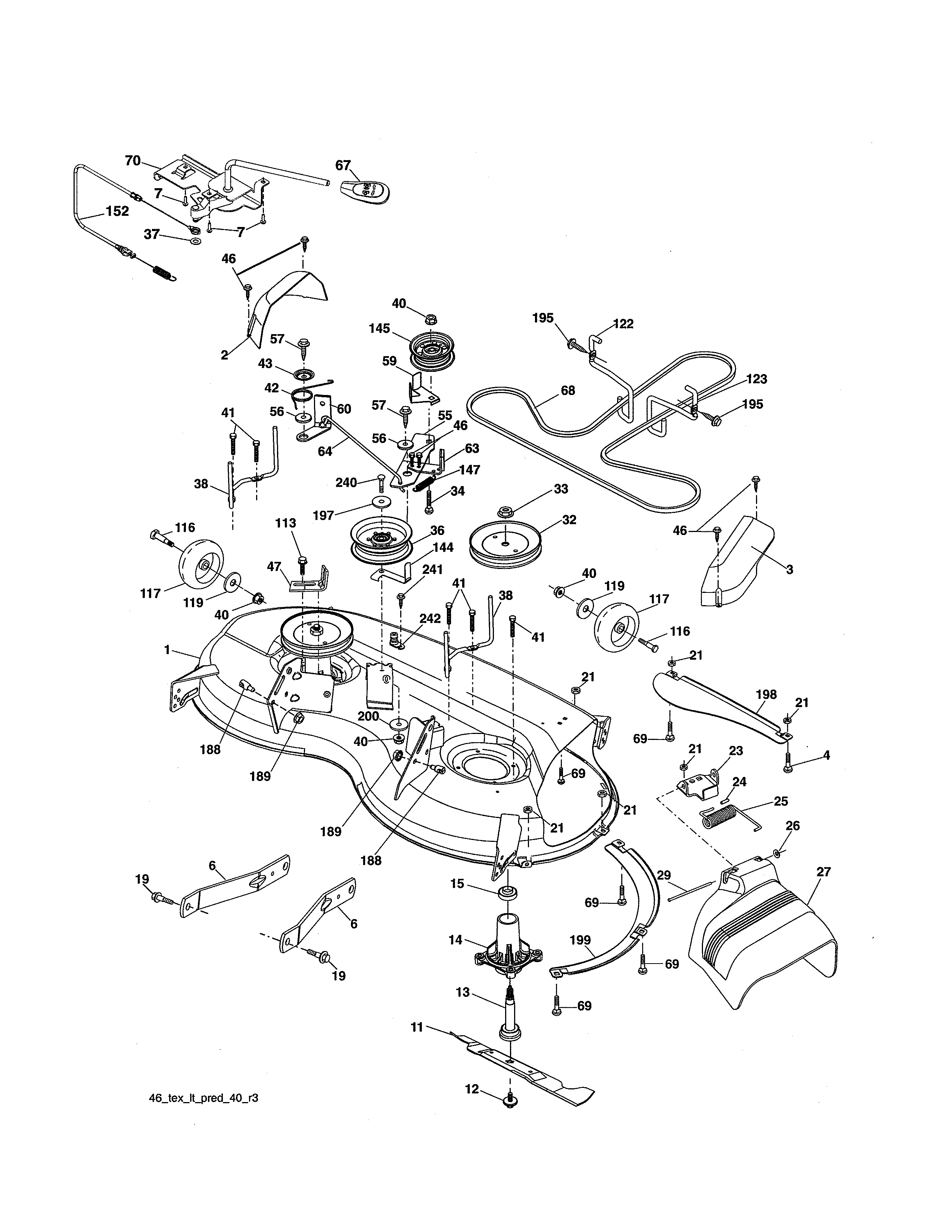 Husqvarna YTH1846-917223830 mower deck diagram