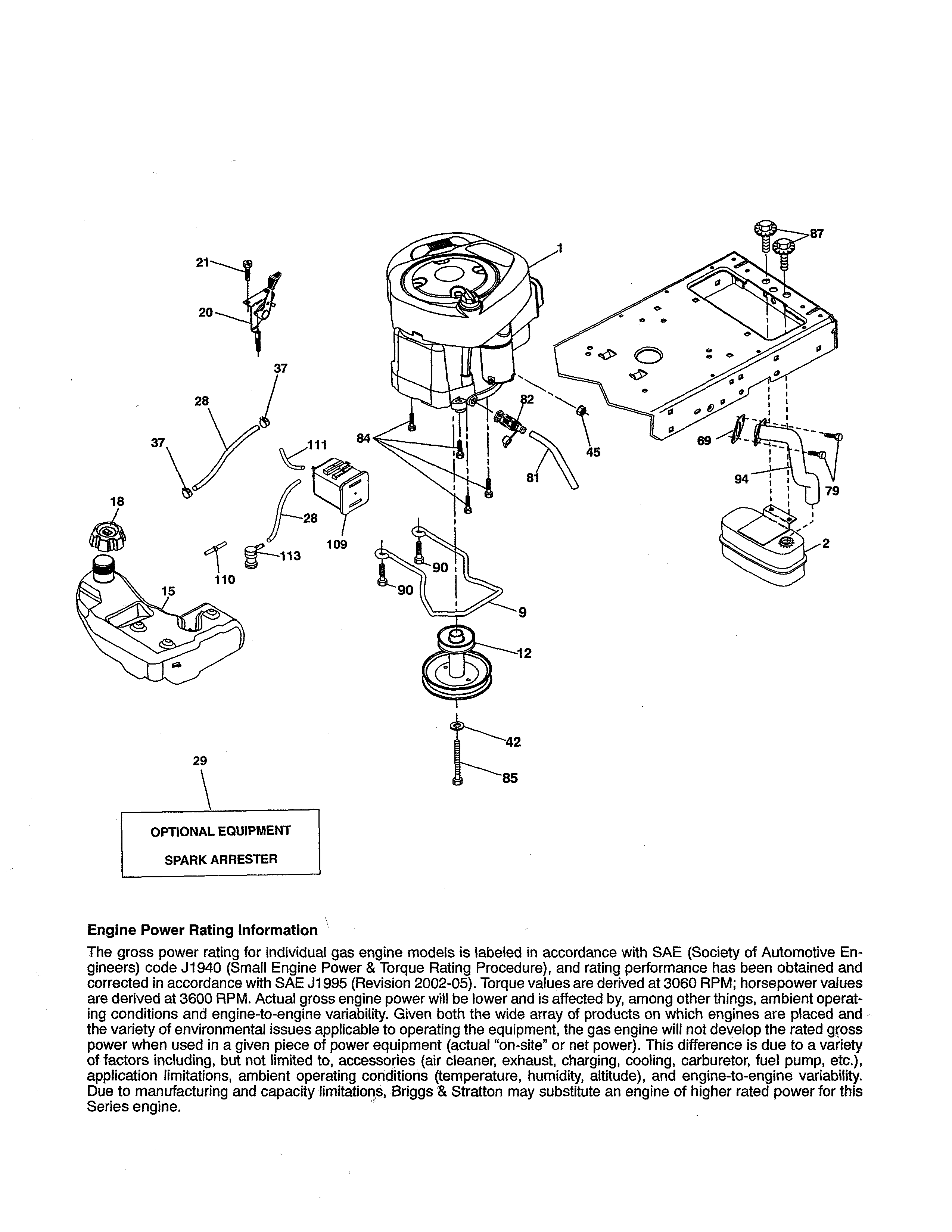 Husqvarna 917223840 engine diagram
