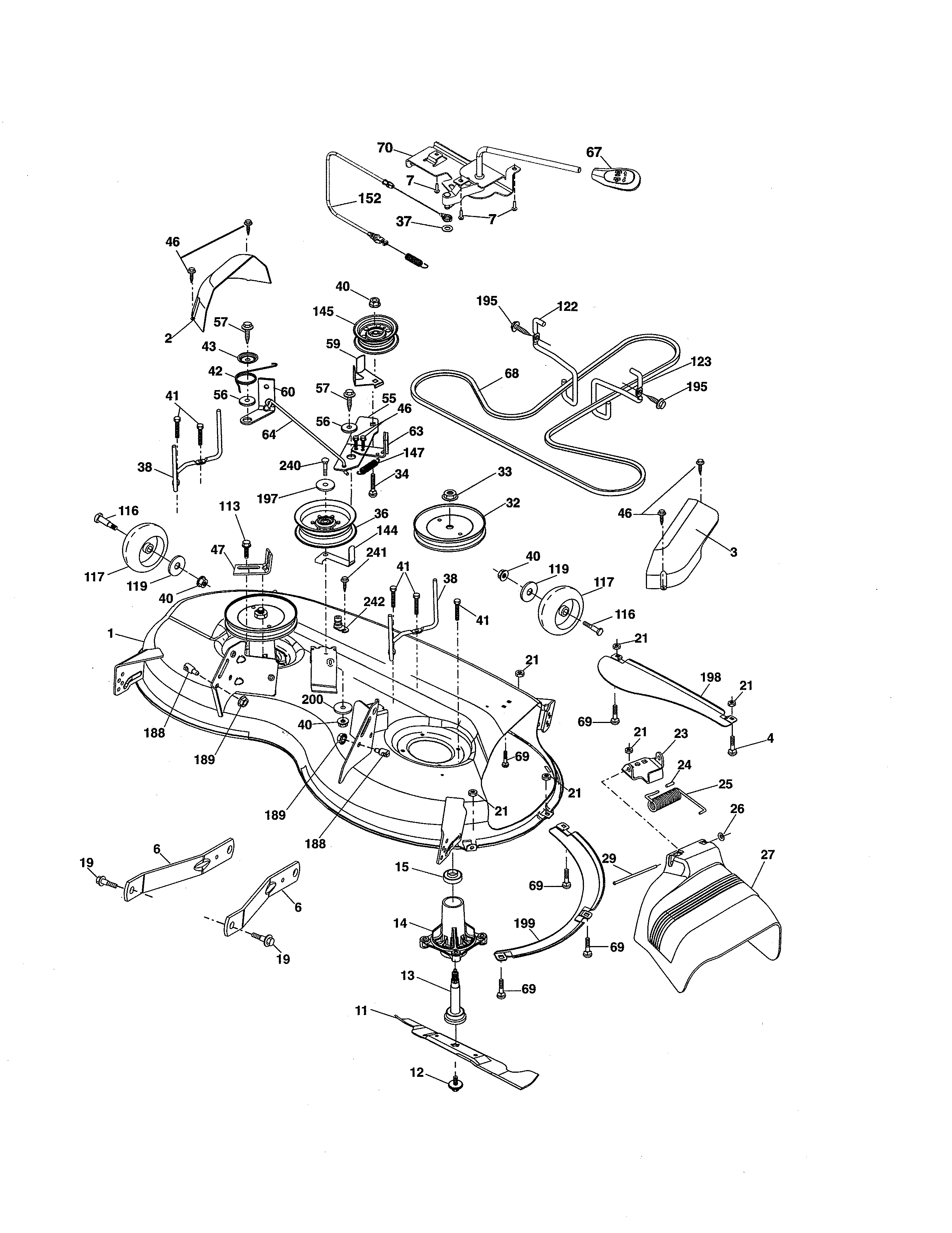 Husqvarna 917223840 mower deck diagram