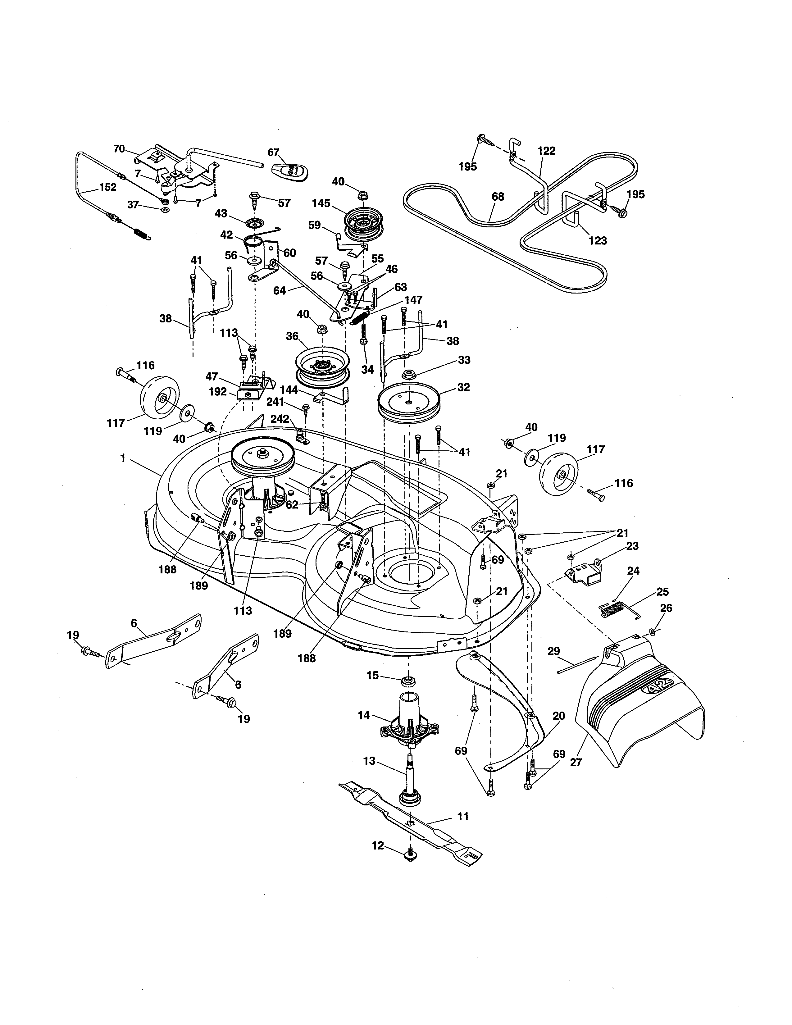 Husqvarna 917243820 mower deck diagram