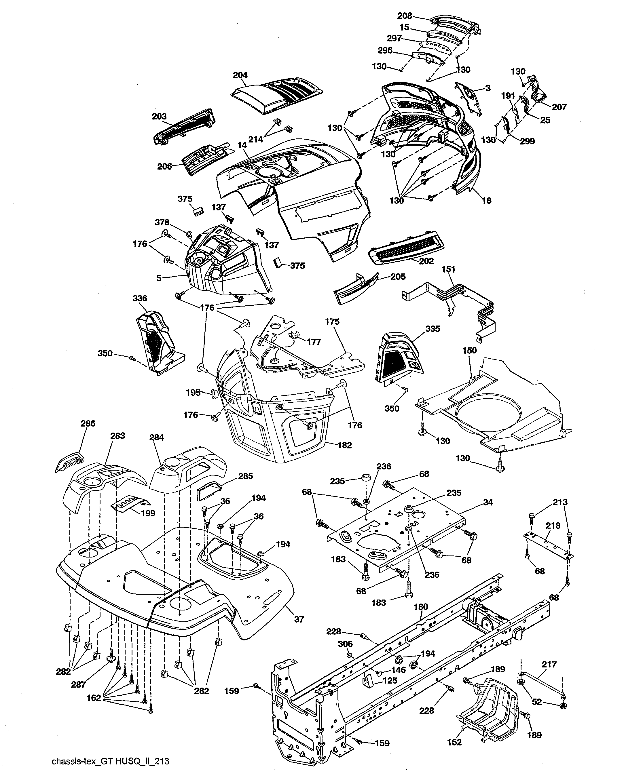 Husqvarna 96043027400 chassis diagram