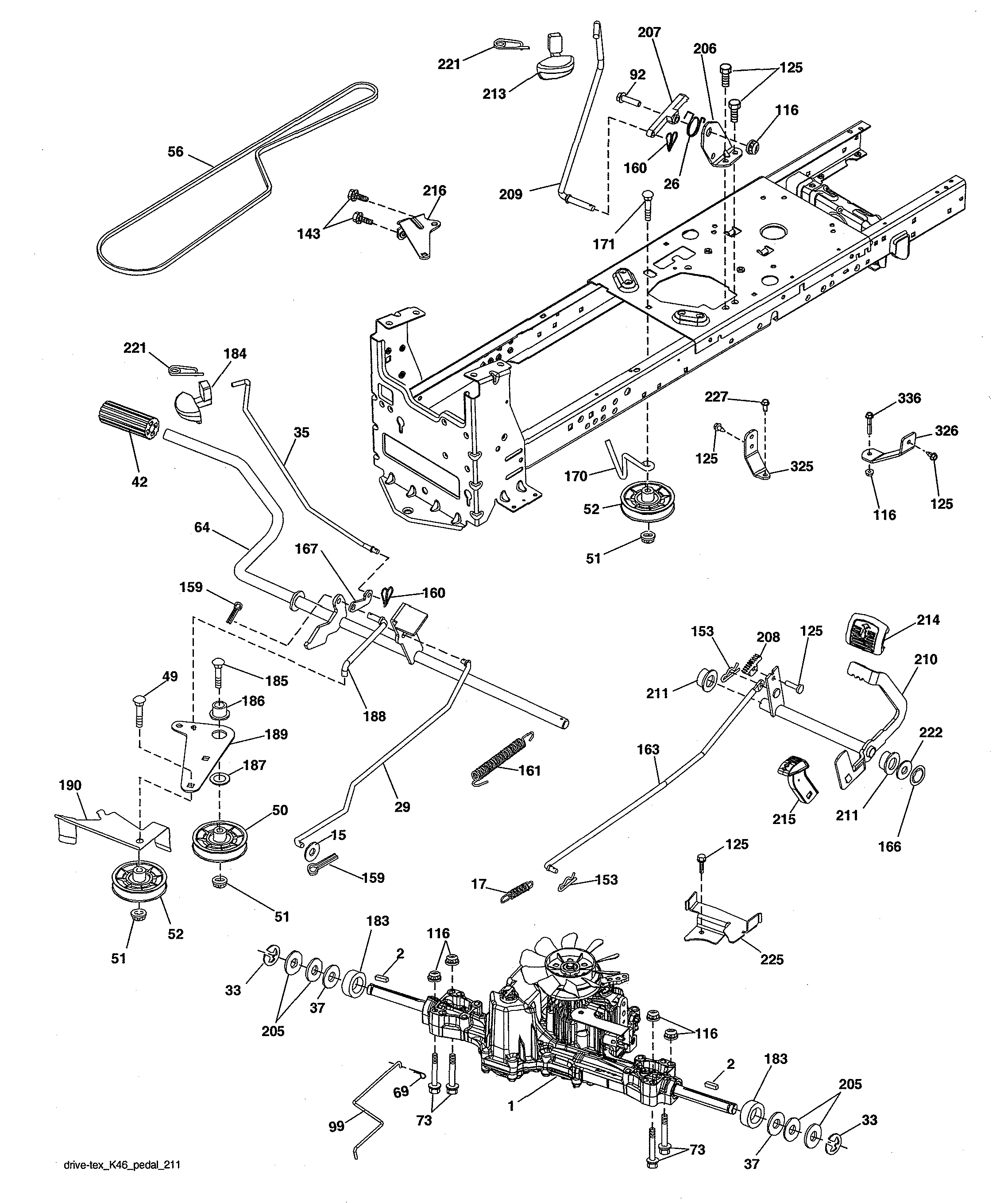 Husqvarna 96043027400 drive diagram