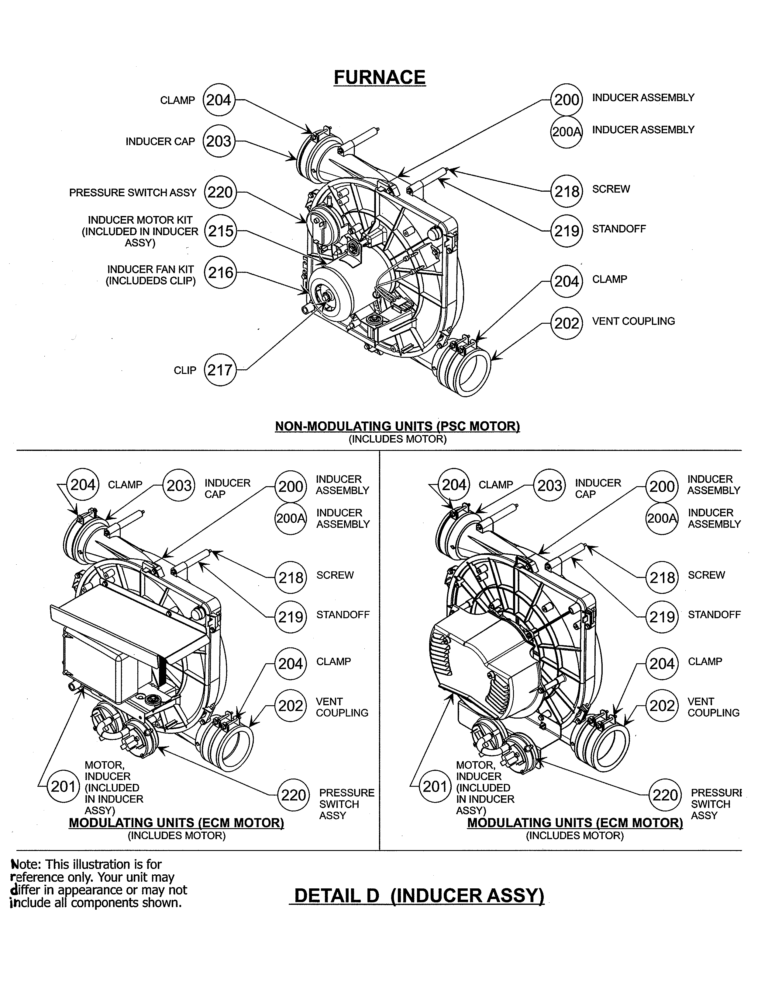 Carrier 58MVC080-F-10114 inducer assembly diagram