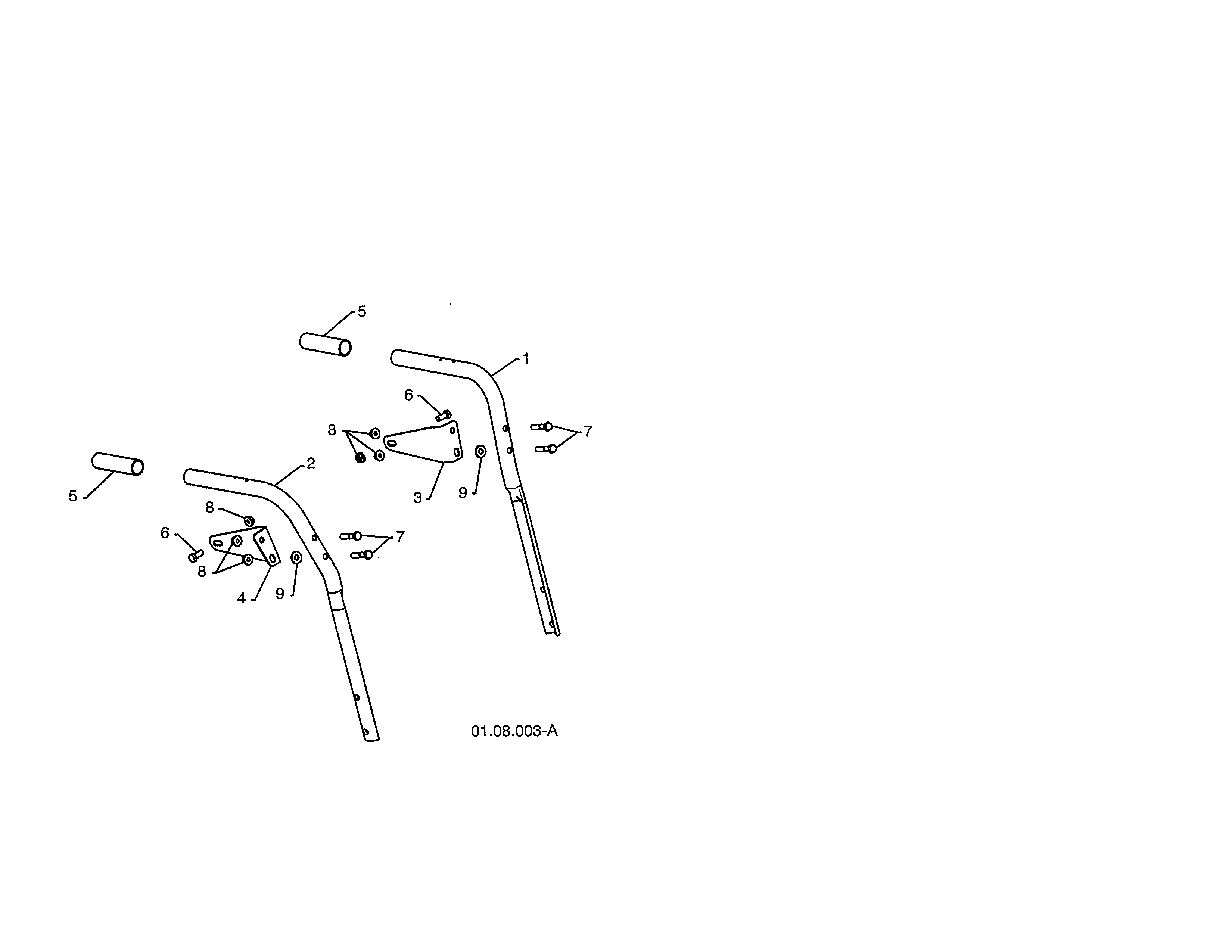 Poulan PR624ES-96192002900 handles diagram