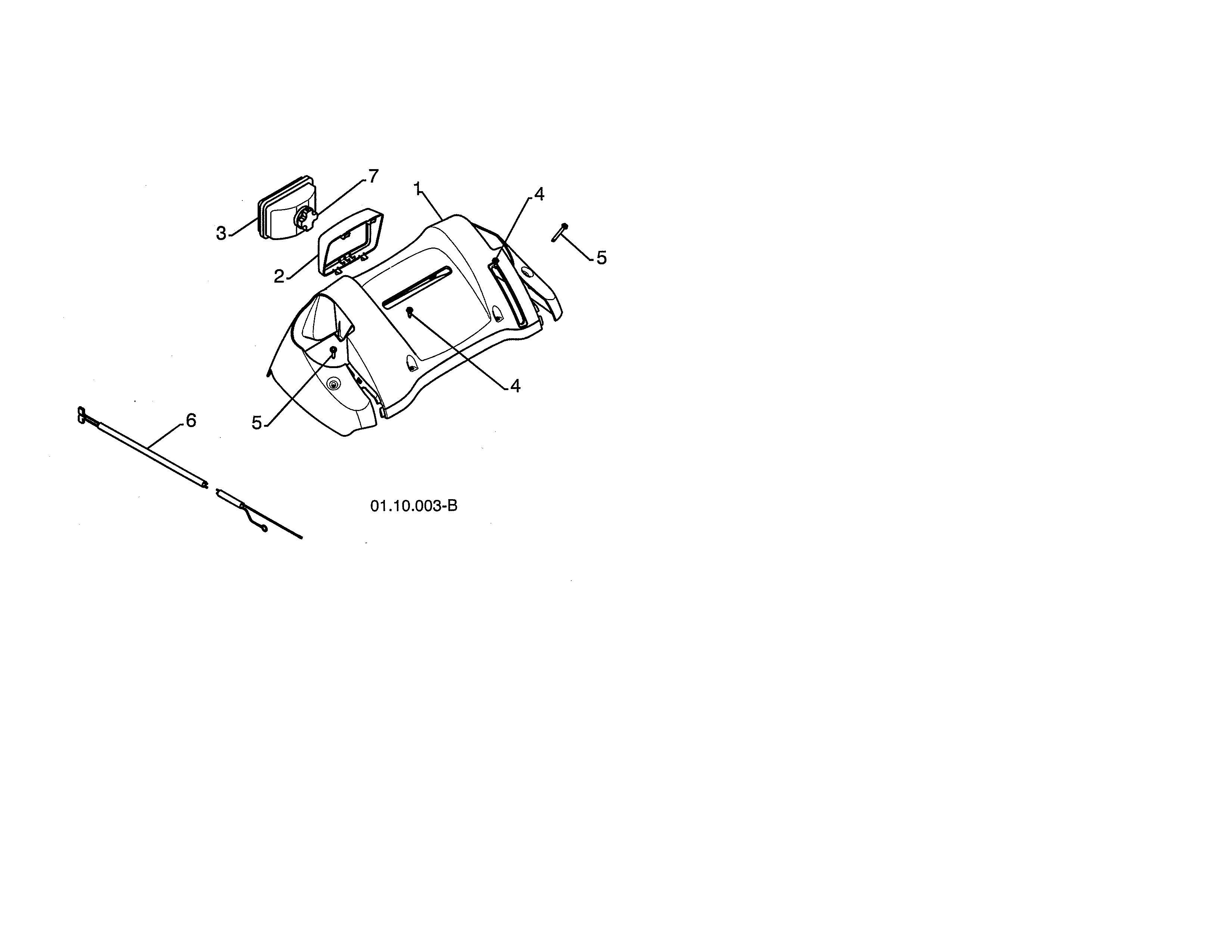 Poulan PR624ES-96192002900 console panel/headlight bezel diagram