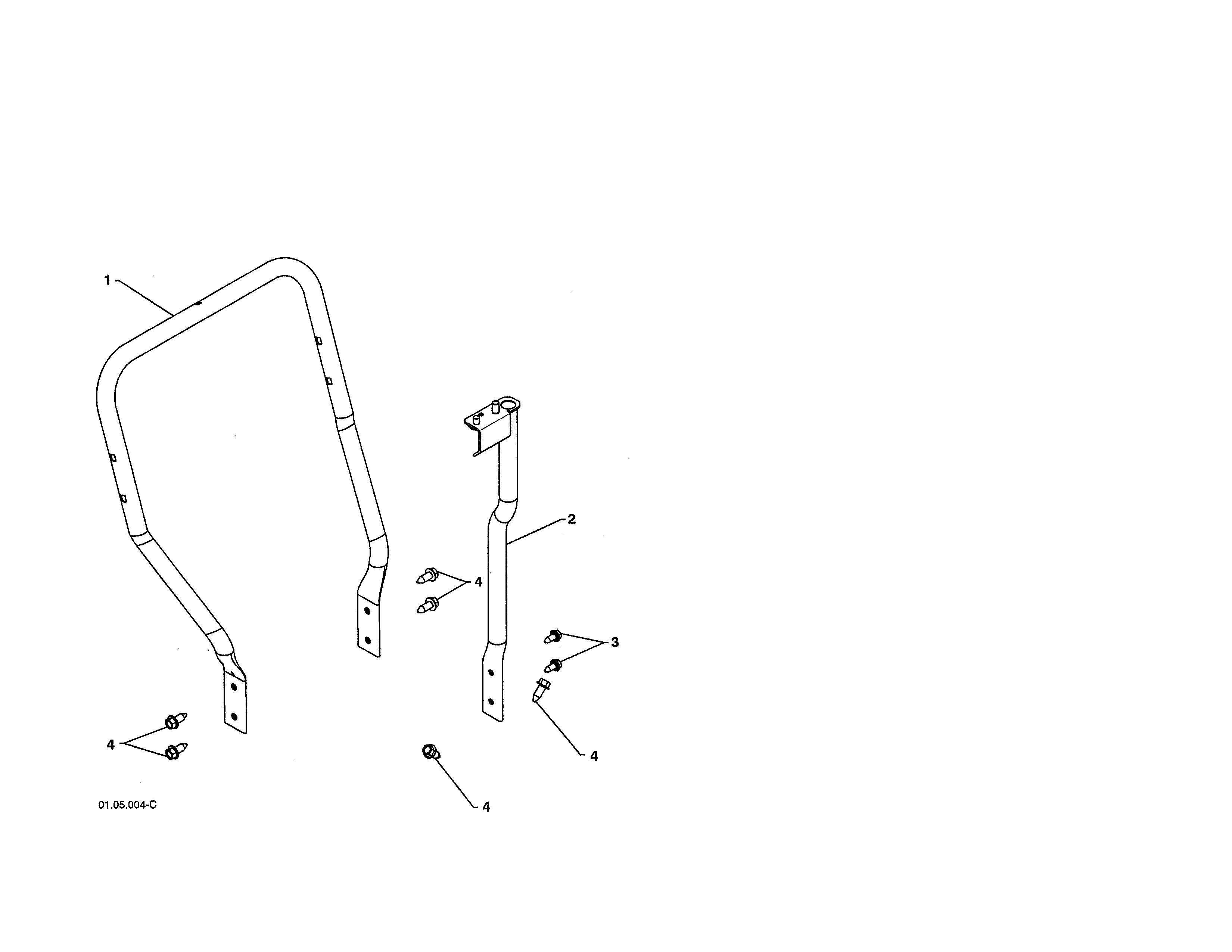 Poulan PR624ES-96192002900 lower tube diagram