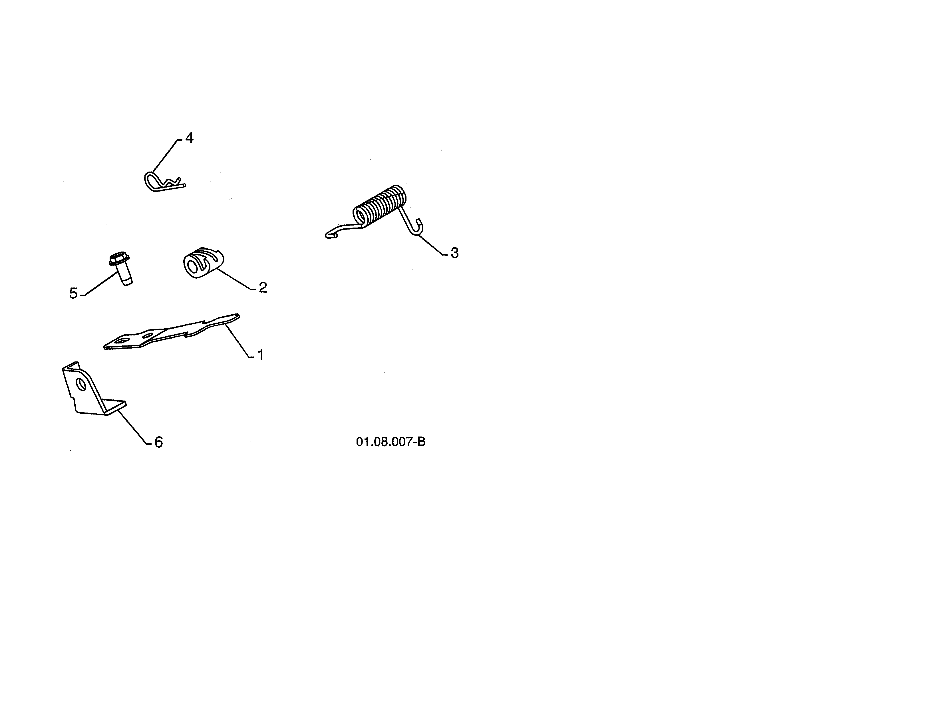 Poulan PR624ES-96192002900 interlock spring & cam diagram