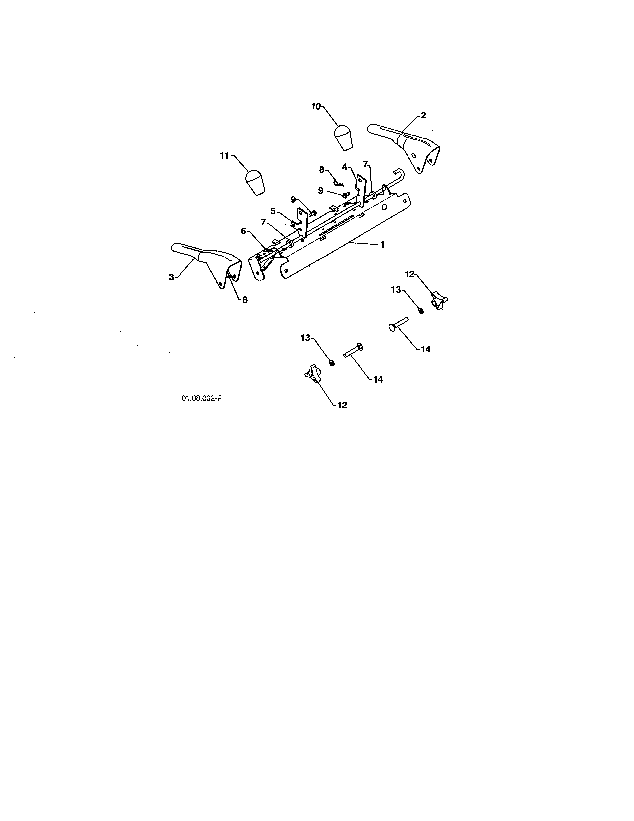 Poulan PR624ES-96192002900 control panel & levers diagram