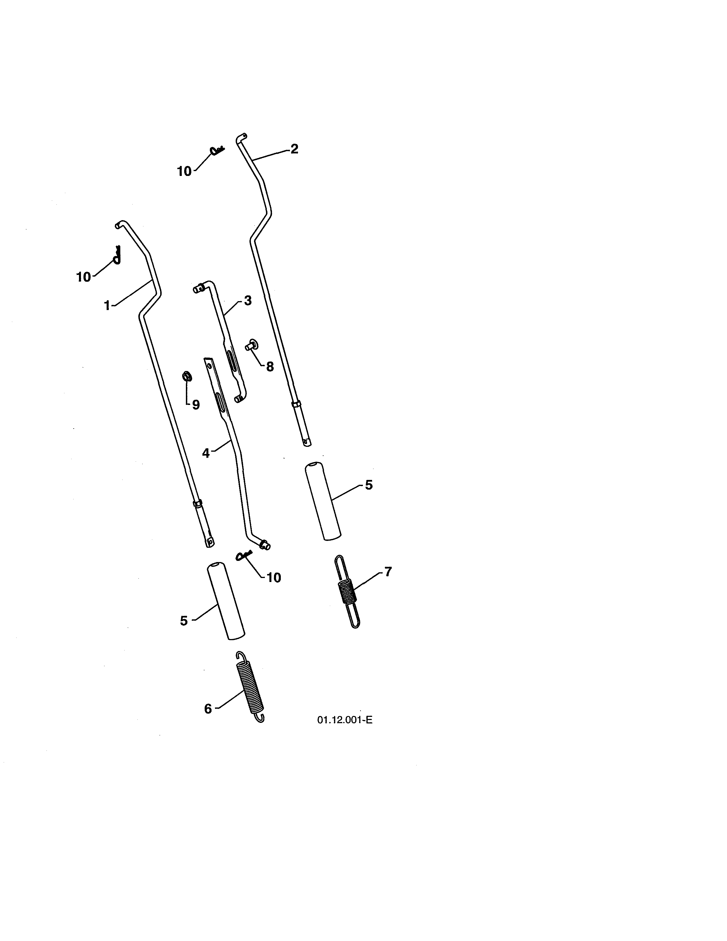 Poulan PR624ES-96192002900 impeller & traction rods diagram