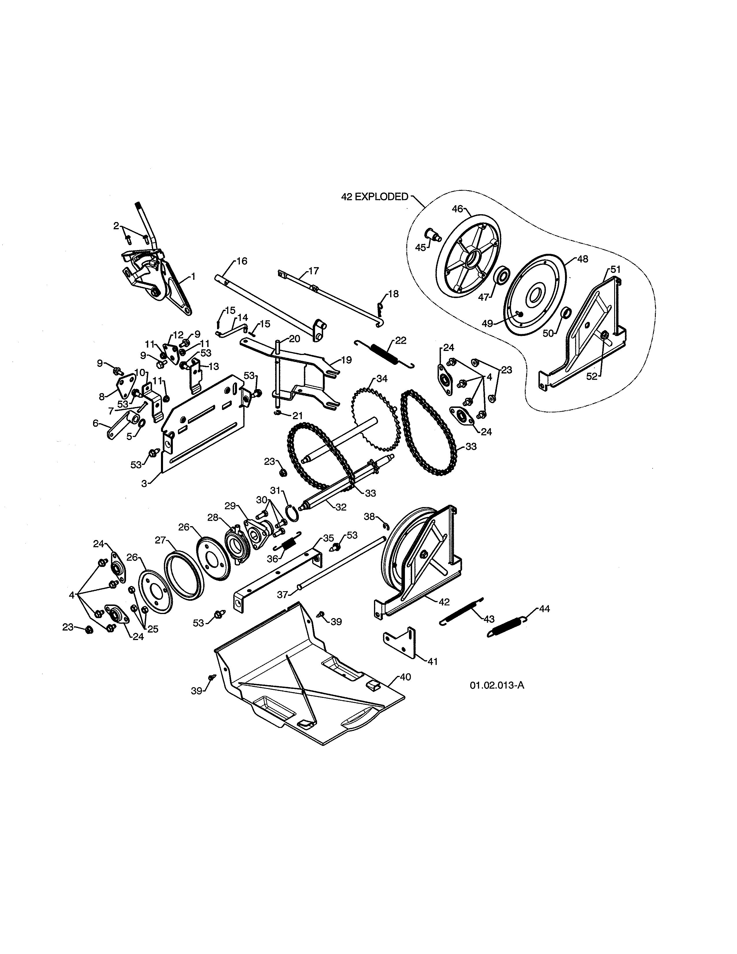 Poulan PR624ES-96192002900 drive diagram