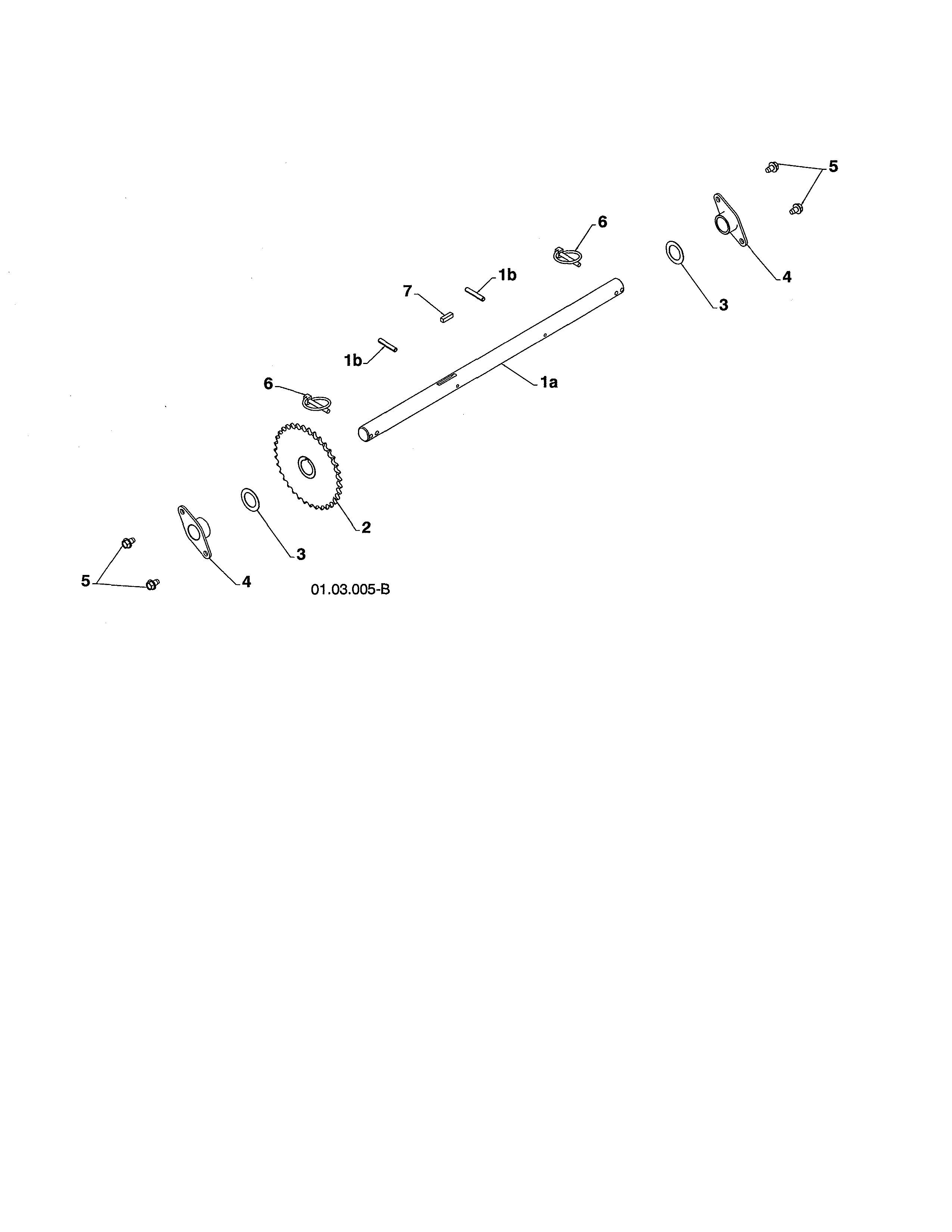 Poulan PR624ES-96192002900 axle shaft diagram